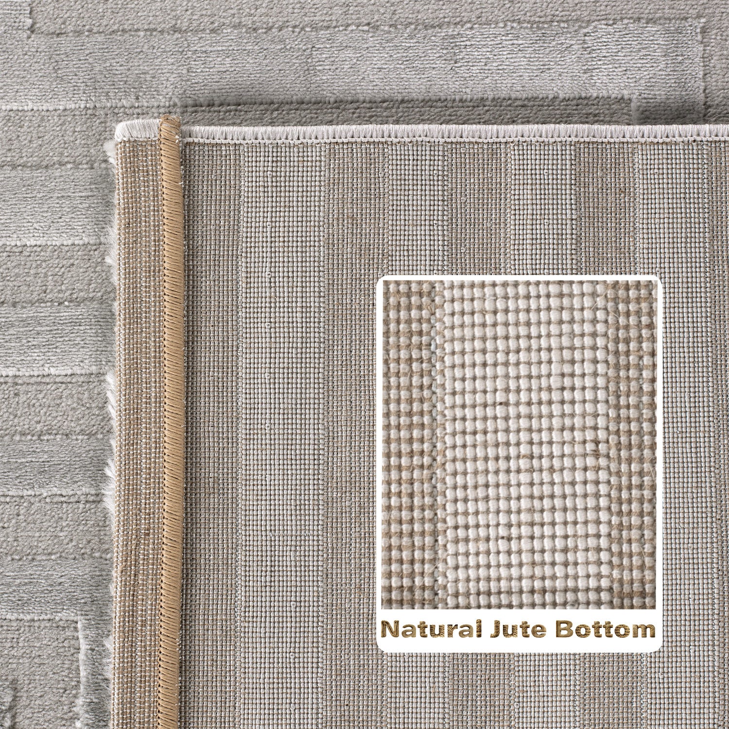 Teppich Wohnzimmer Kurzflor Skandinavische Stil Teppich Uni Silber 3D Effekt
