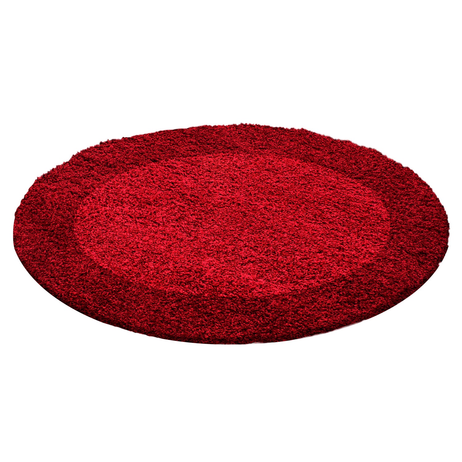 Hochflor Shaggy Teppich Bordüren Rund Wohnzimmerteppich in vielen Farben Größen