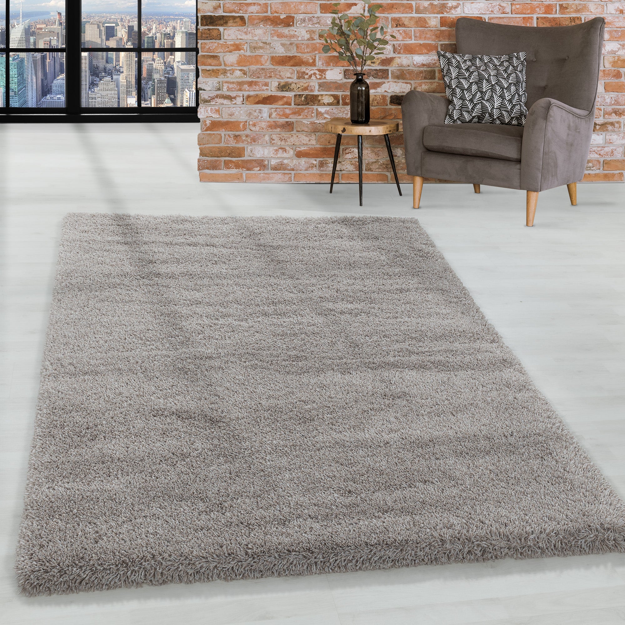 Super Soft Shaggy Hochflor Teppich Wohnzimmerteppich Flor Weich