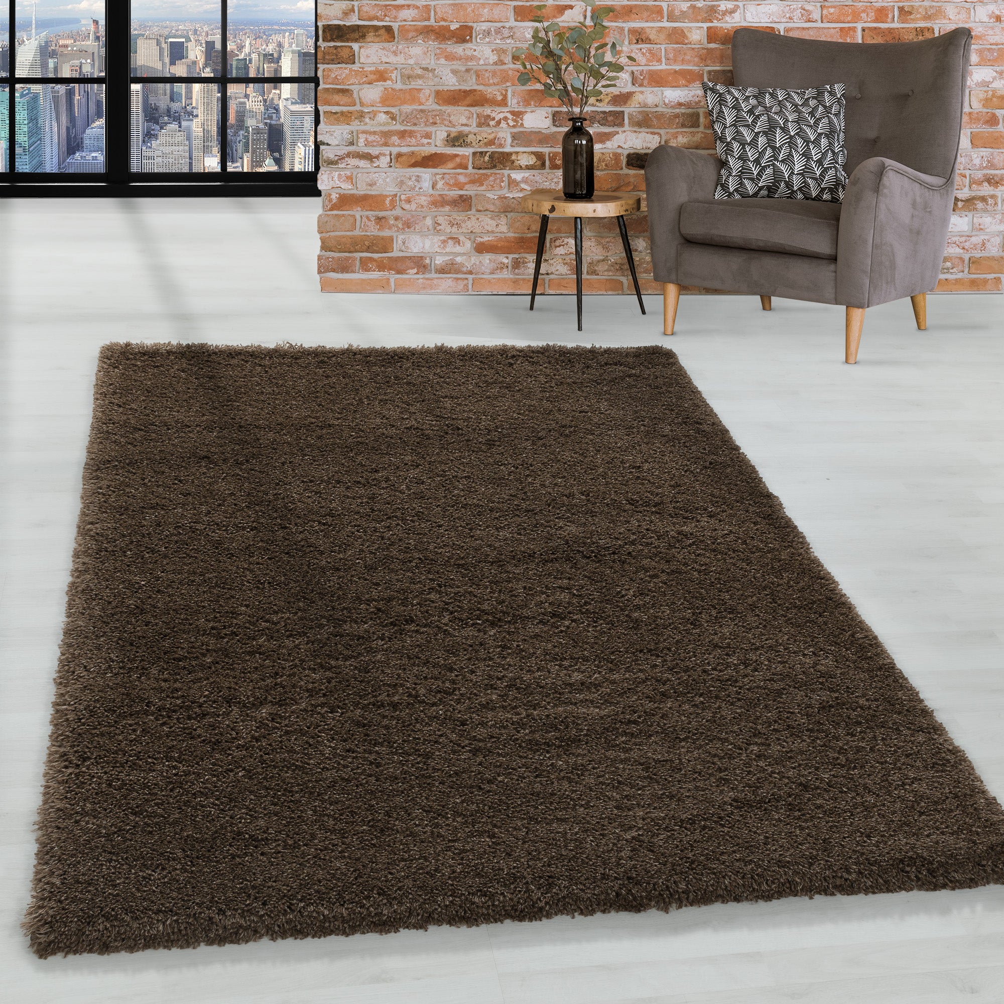 Super Soft Shaggy Hochflor Teppich Wohnzimmerteppich Flor Weich