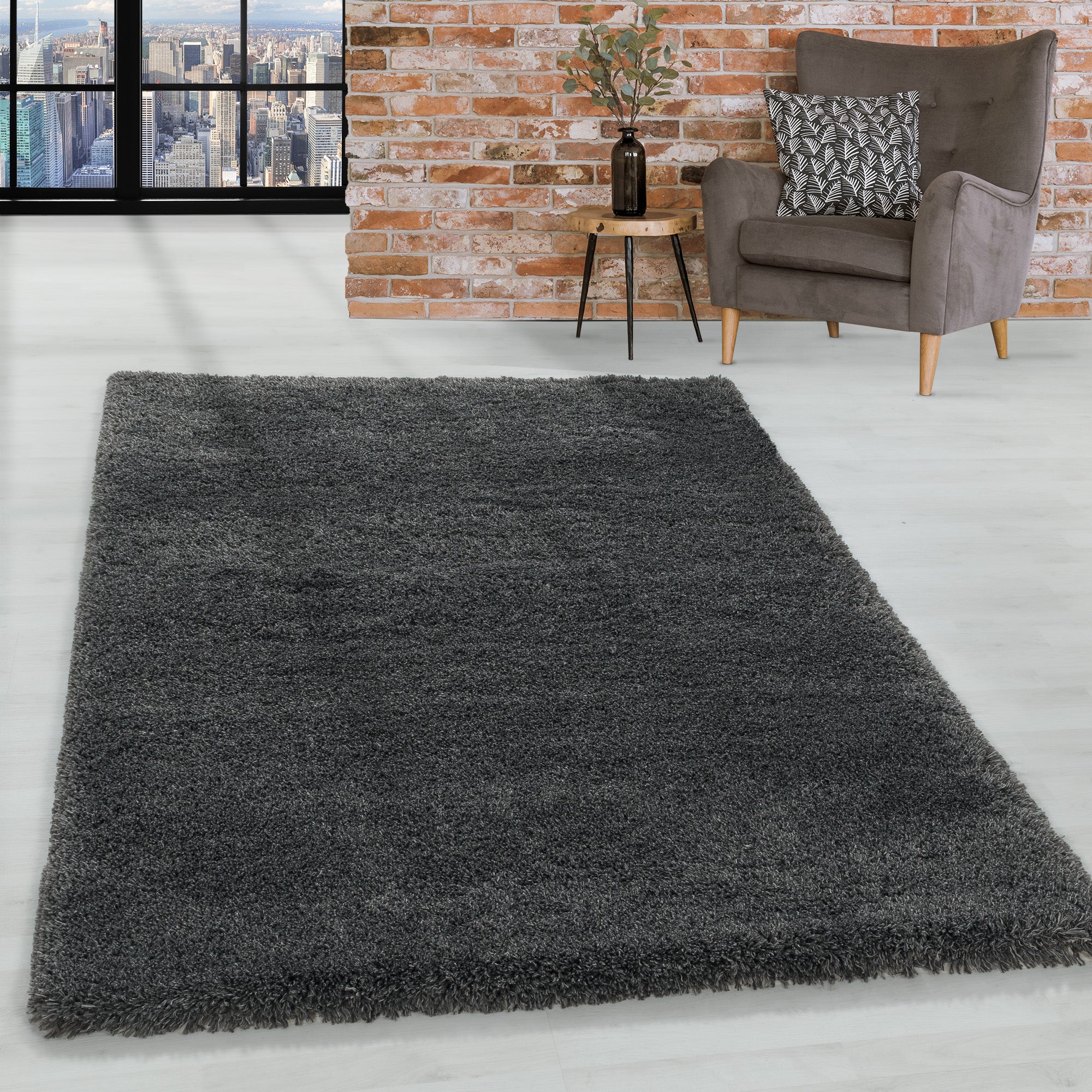 Super Soft Shaggy Hochflor Teppich Wohnzimmerteppich Flor Weich