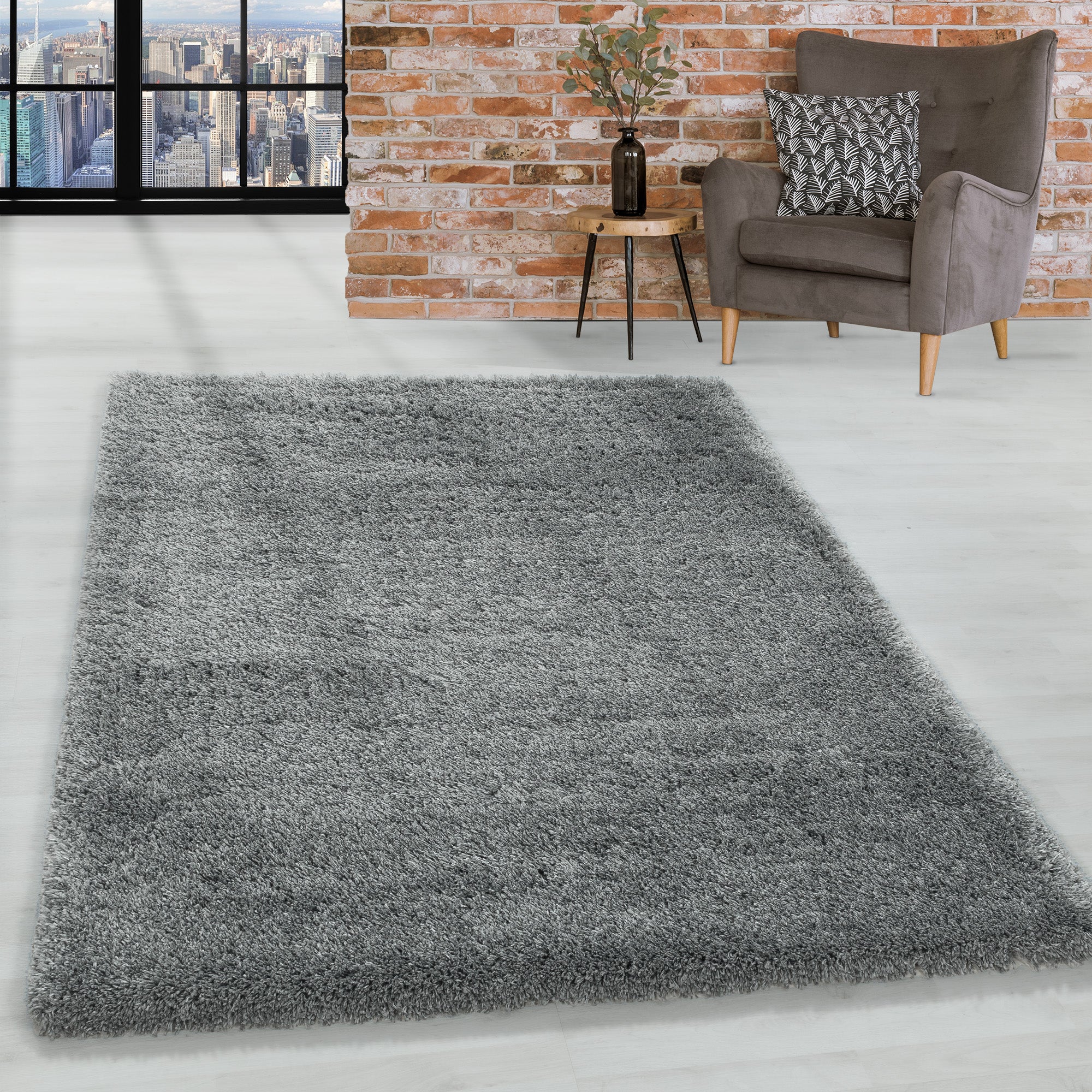 Super Soft Shaggy Hochflor Teppich Wohnzimmerteppich Flor Weich