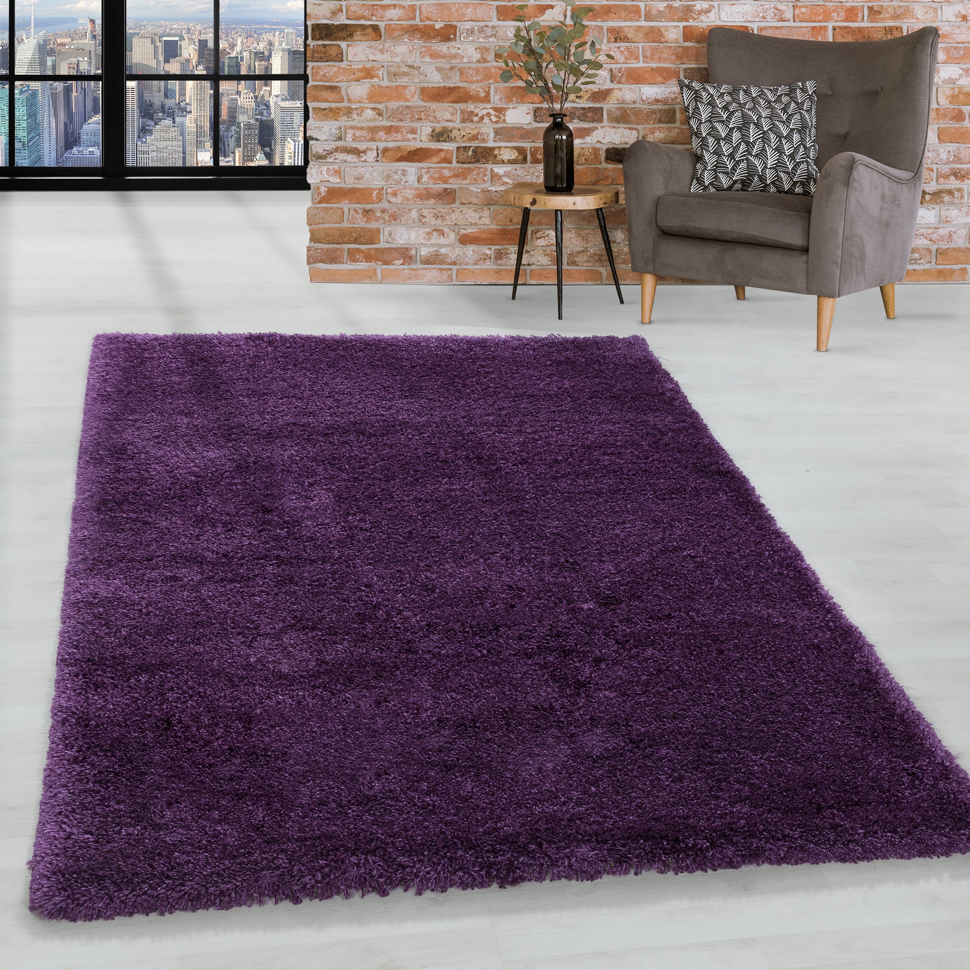 Super Soft Shaggy Hochflor Teppich Wohnzimmerteppich Flor Weich