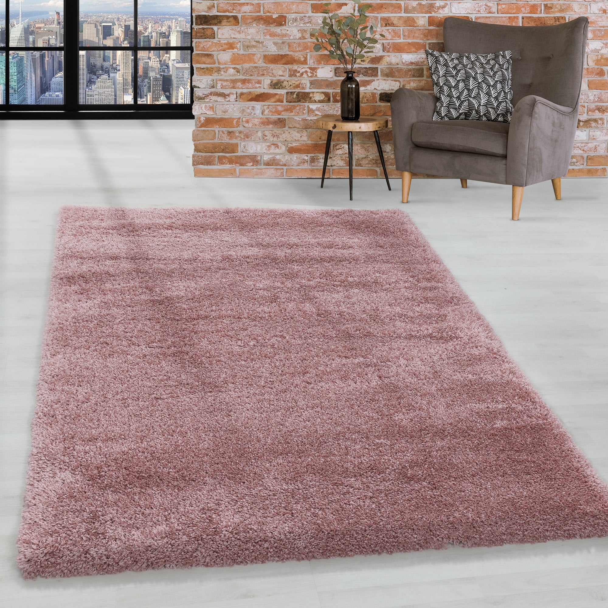 Super Soft Shaggy Hochflor Teppich Wohnzimmerteppich Flor Weich
