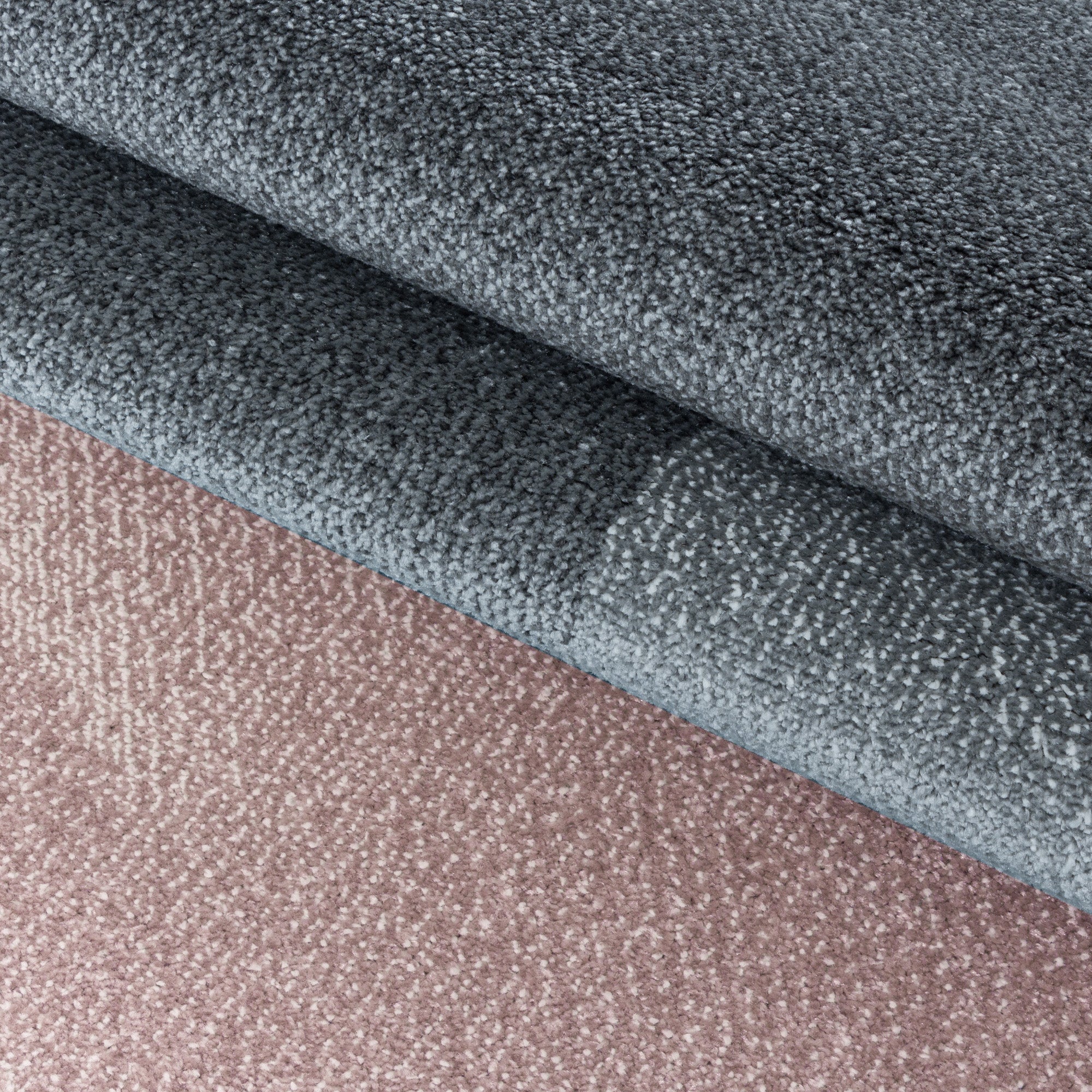 Kurzflor Teppich Set Schlafzimmer Läufer Zipcode Design Rechtecke 3 Teile Rose