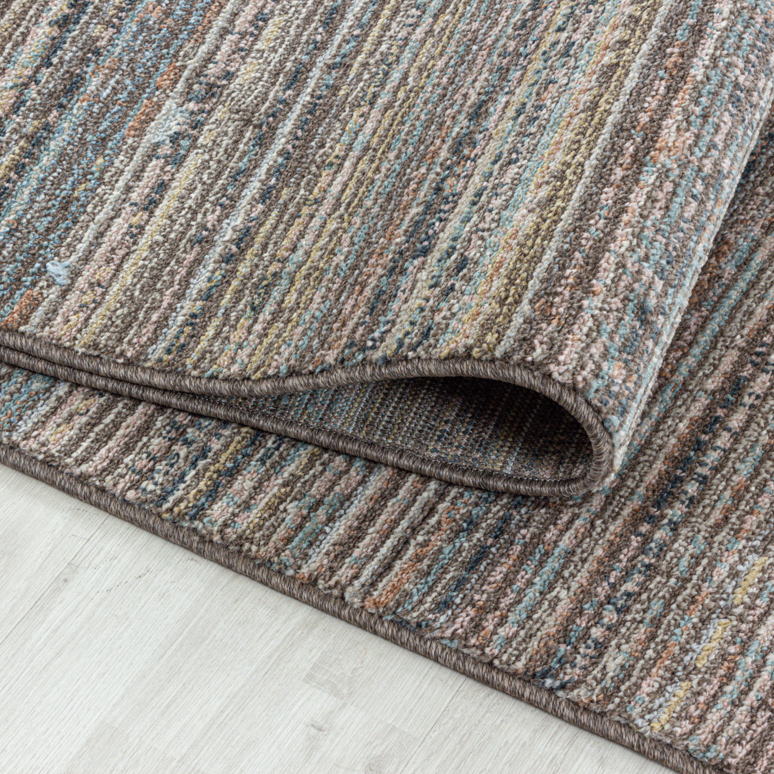 Teppich Läufer Set ARISTO Schlafzimmer Teppiche 3 Teile Linien Muster