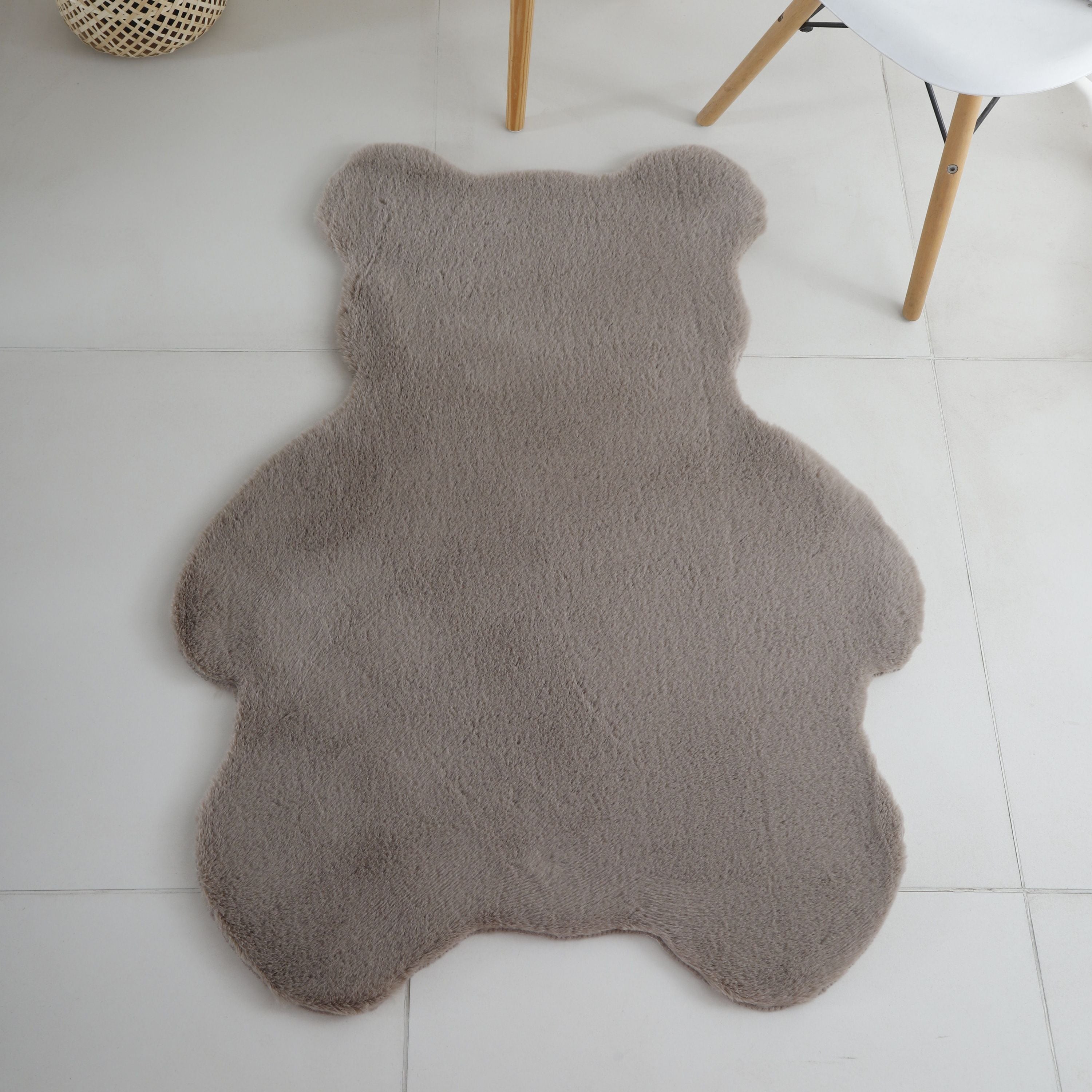 Kinderzimmer Teppich Bear Design Kinderteppich Waschbarer Hochflor Flauschig
