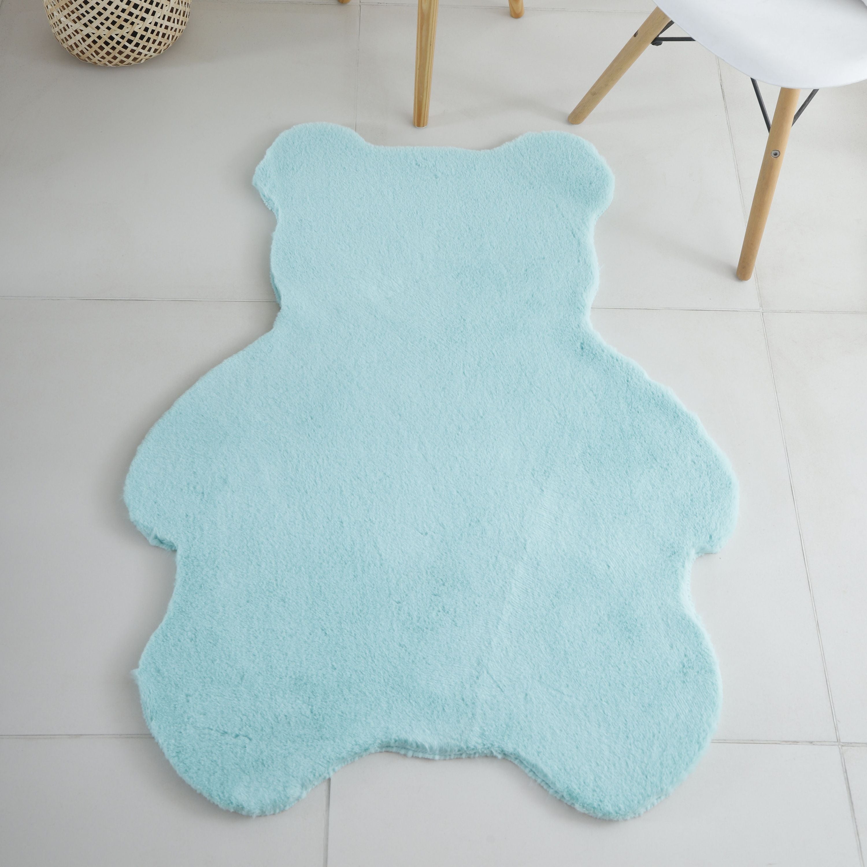Kinderzimmer Teppich Bear Design Kinderteppich Waschbarer Hochflor Flauschig