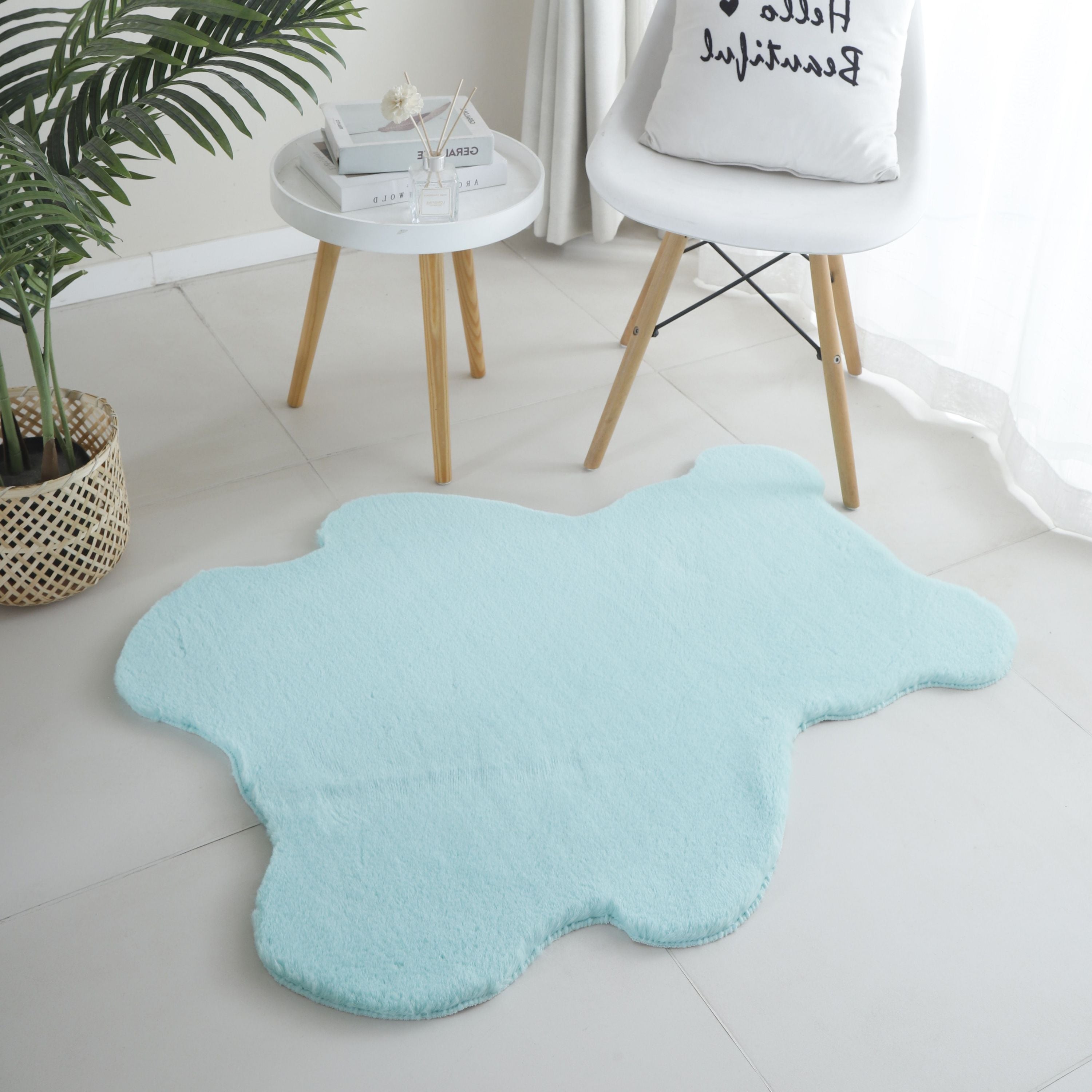 Kinderzimmer Teppich Bear Design Kinderteppich Waschbarer Hochflor Flauschig