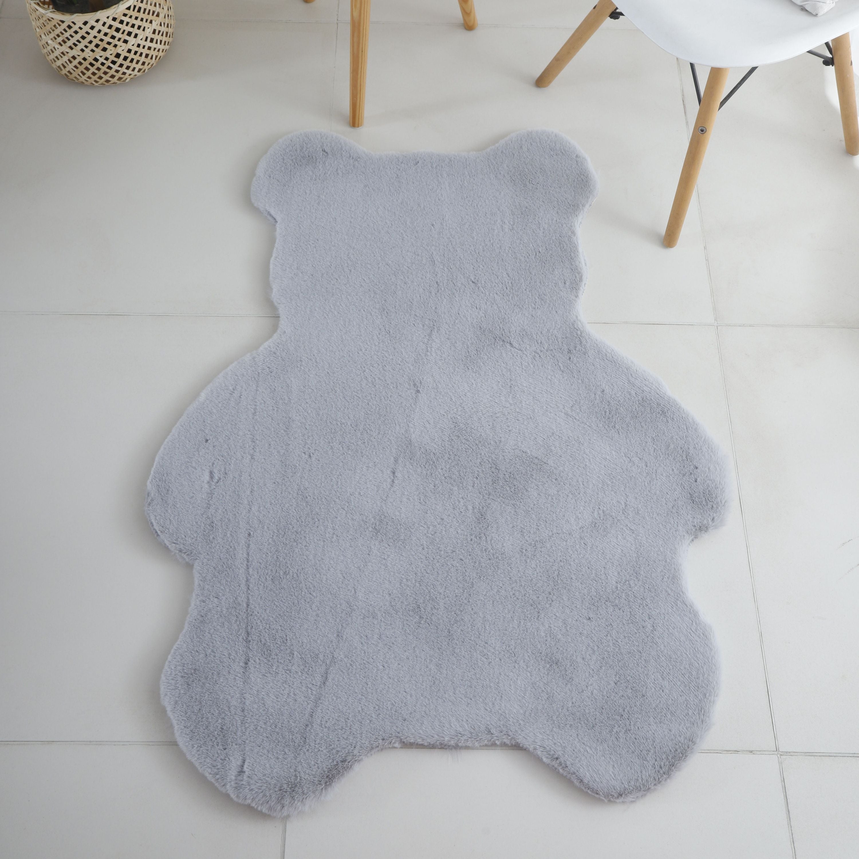 Kinderzimmer Teppich Bear Design Kinderteppich Waschbarer Hochflor Flauschig