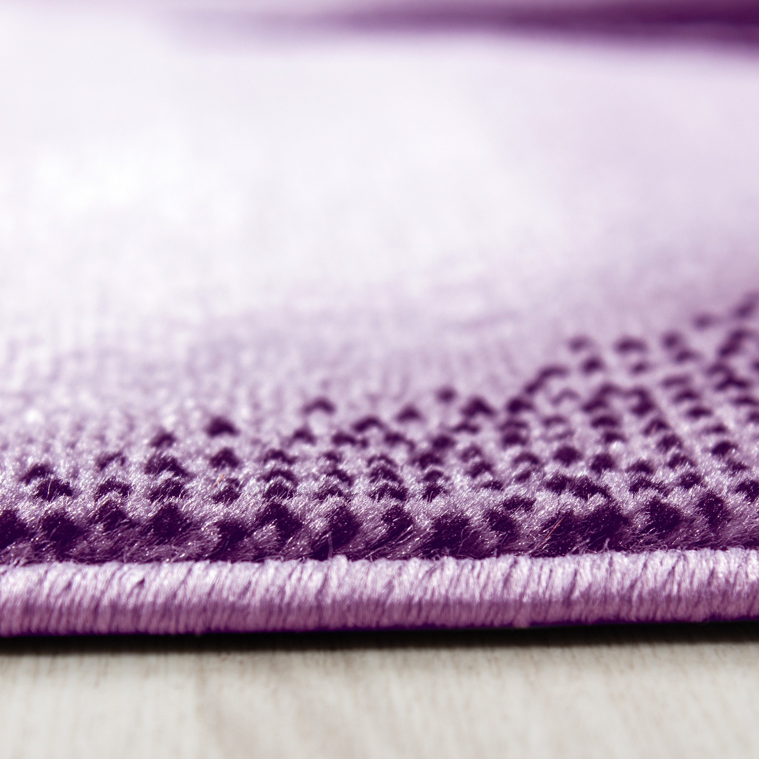 Kurzflor Teppich Design Schatten Muster Wohnzimmerteppich Lila Meliert