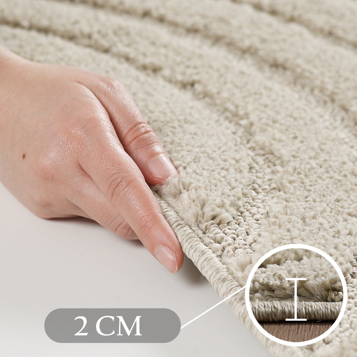 Modern Wohnzimmer Teppich Skandinavischer Boho Teppich Deko Hoch-Tief Effekt