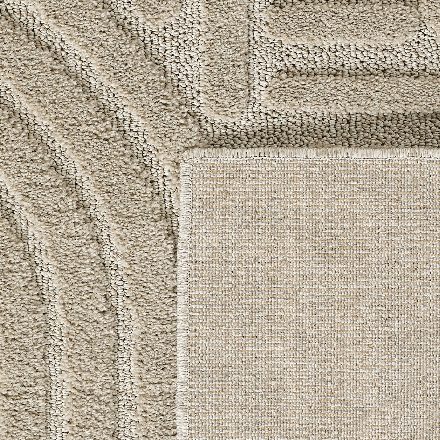 Modern Wohnzimmer Teppich Skandinavischer Boho Teppich Deko Hoch-Tief Effekt