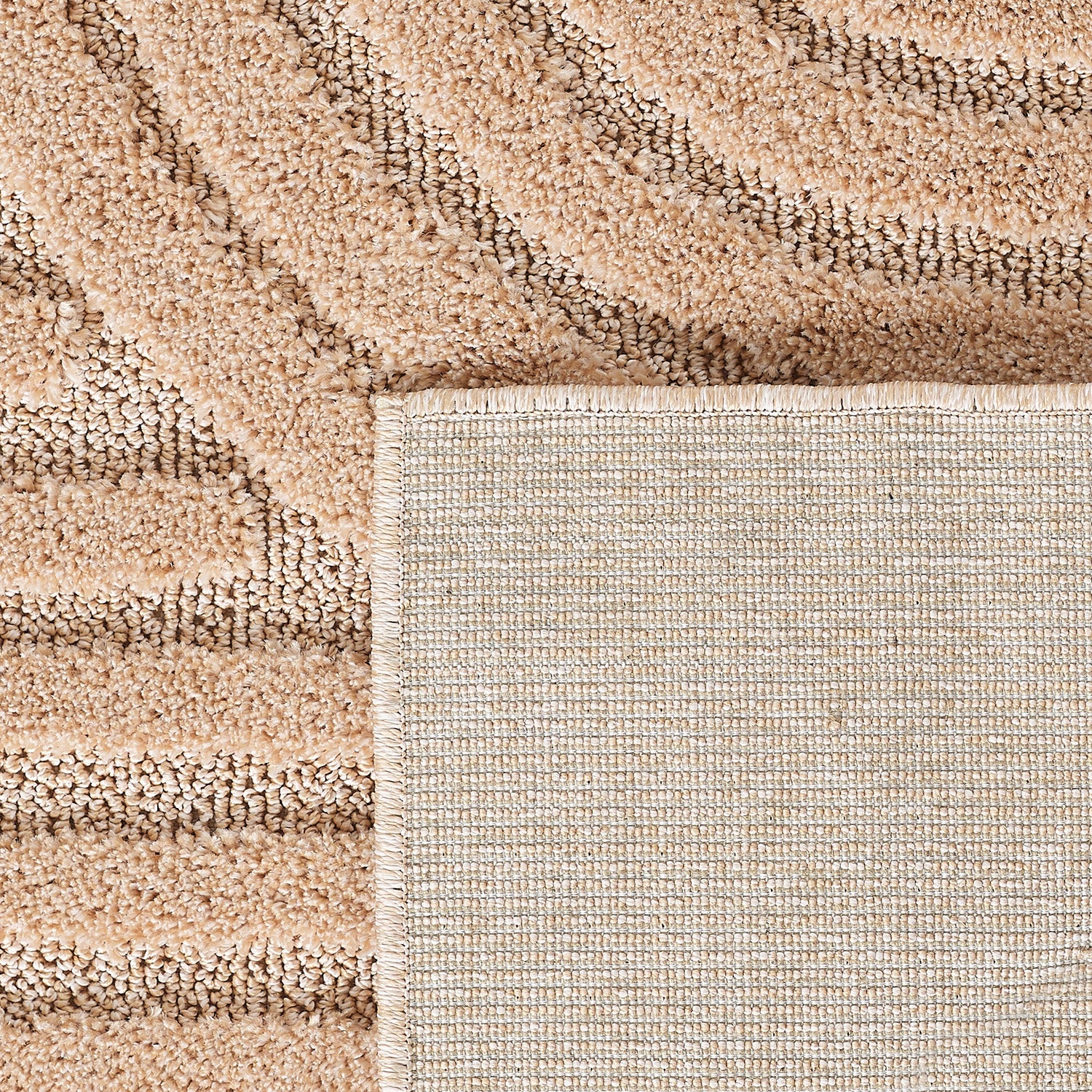 Modern Wohnzimmer Teppich Skandinavischer Boho Teppich Deko Hoch-Tief Effekt