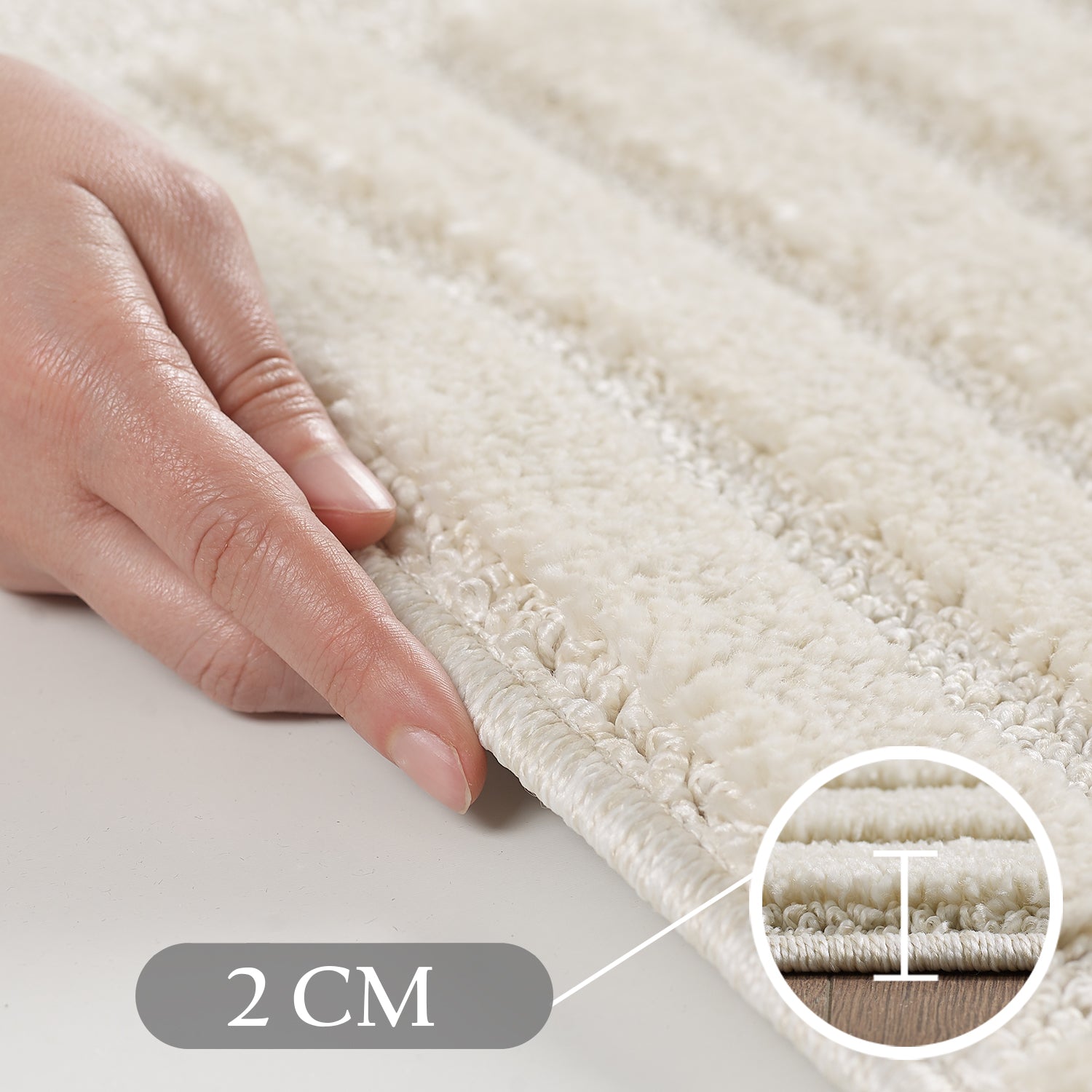 Modern Wohnzimmer Teppich Skandinavischer Boho Teppich Deko Hoch-Tief Effekt