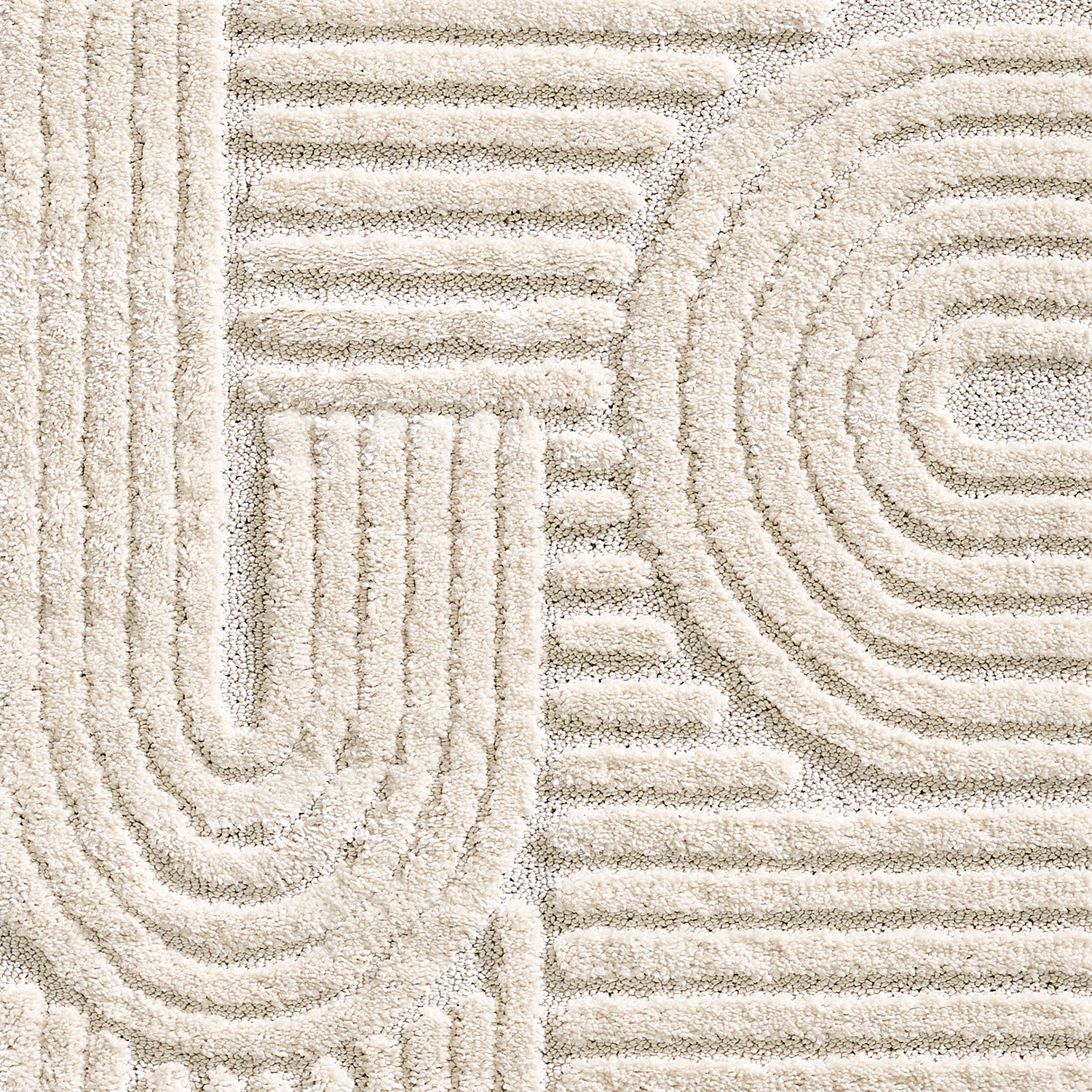 Modern Wohnzimmer Teppich Skandinavischer Boho Teppich Deko Hoch-Tief Effekt