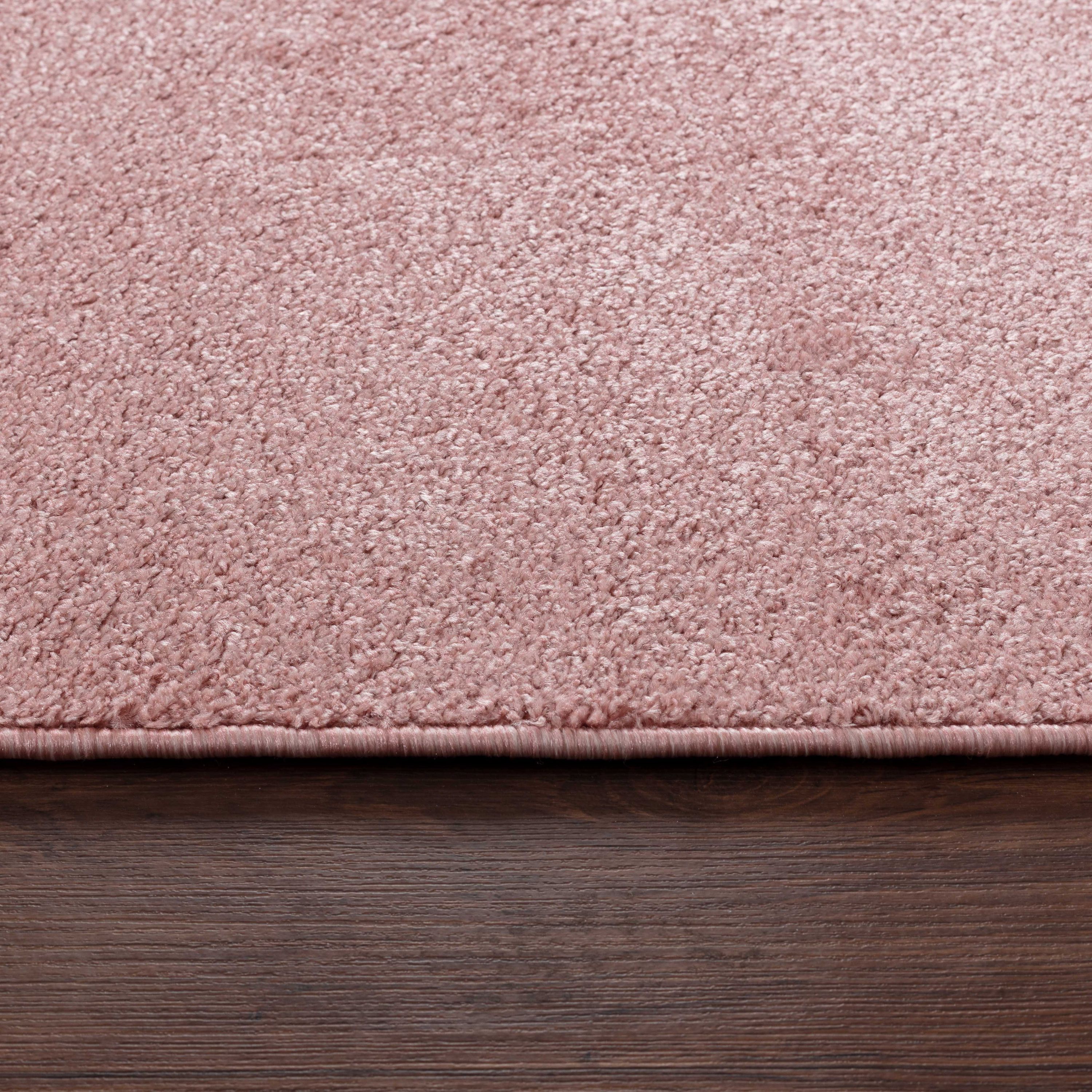Kurzflor Teppich Set Gabbeh Optik Schlafzimmer Bettumrandung Farbe Rose 3 Teile