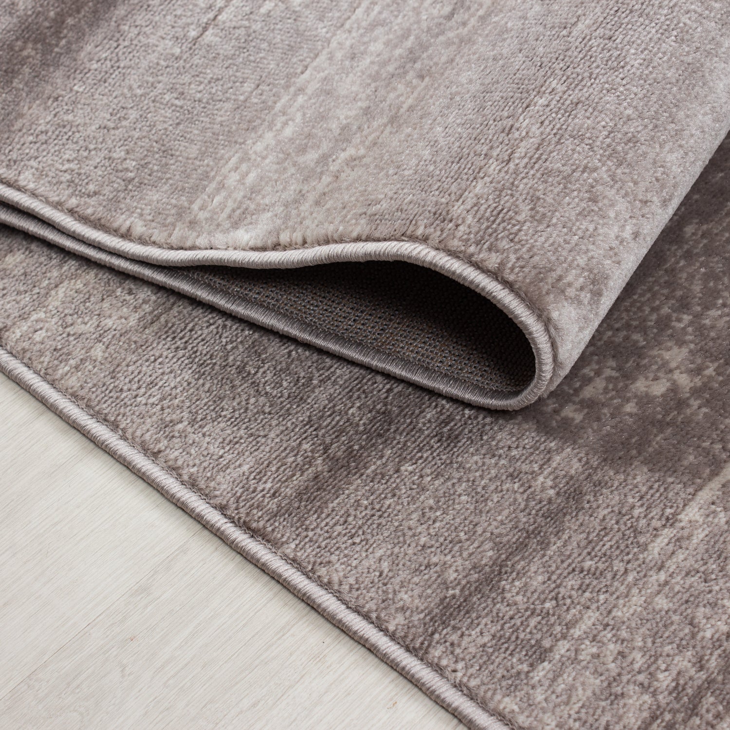 Teppich Bettumrandung Kurzflorteppiche Einfarbig Läufer Set 3 Teile Beige
