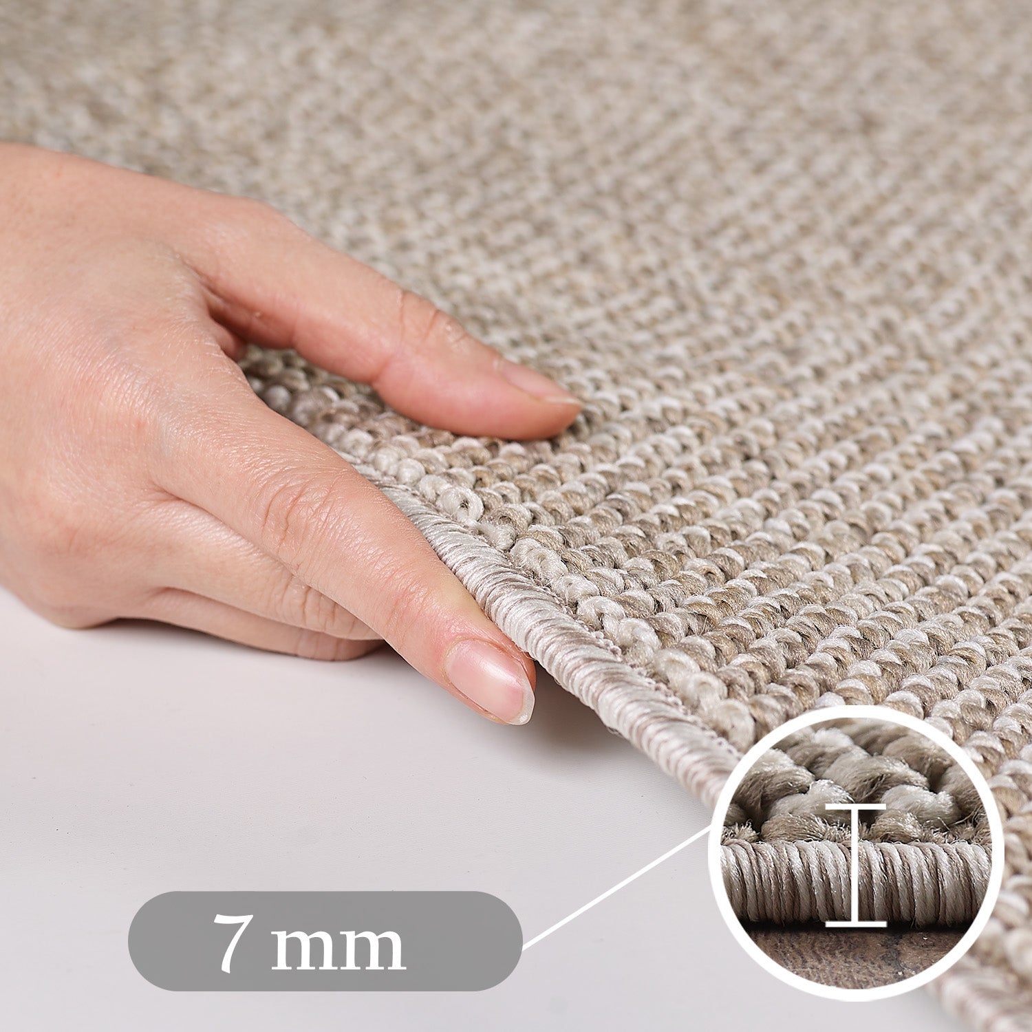 Teppich-Läufer für Bettumrandung, Cut-Loop, Meliert, Schlafzimmer Teppich