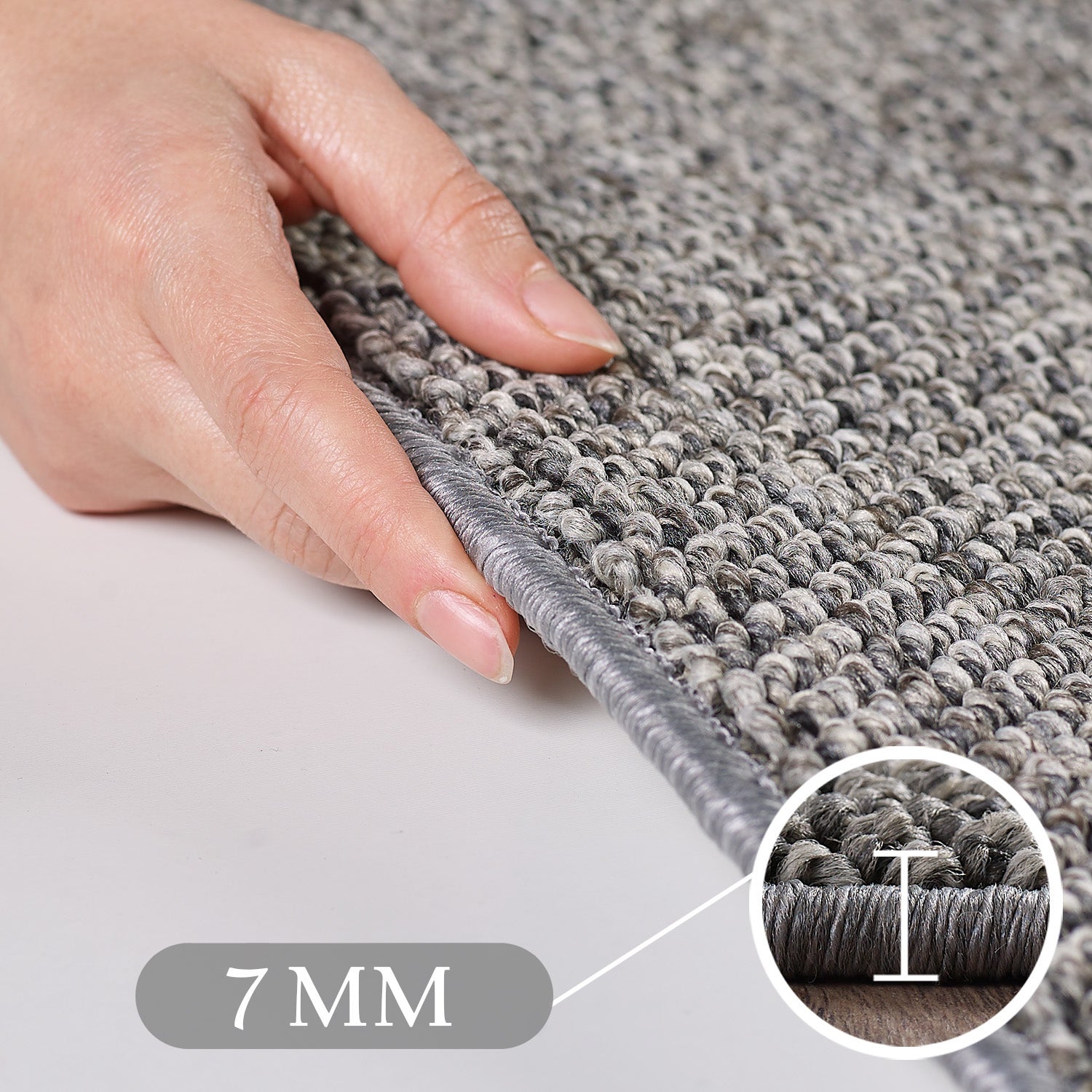 Teppich-Läufer für Bettumrandung, Cut-Loop, Meliert, Schlafzimmer Teppich