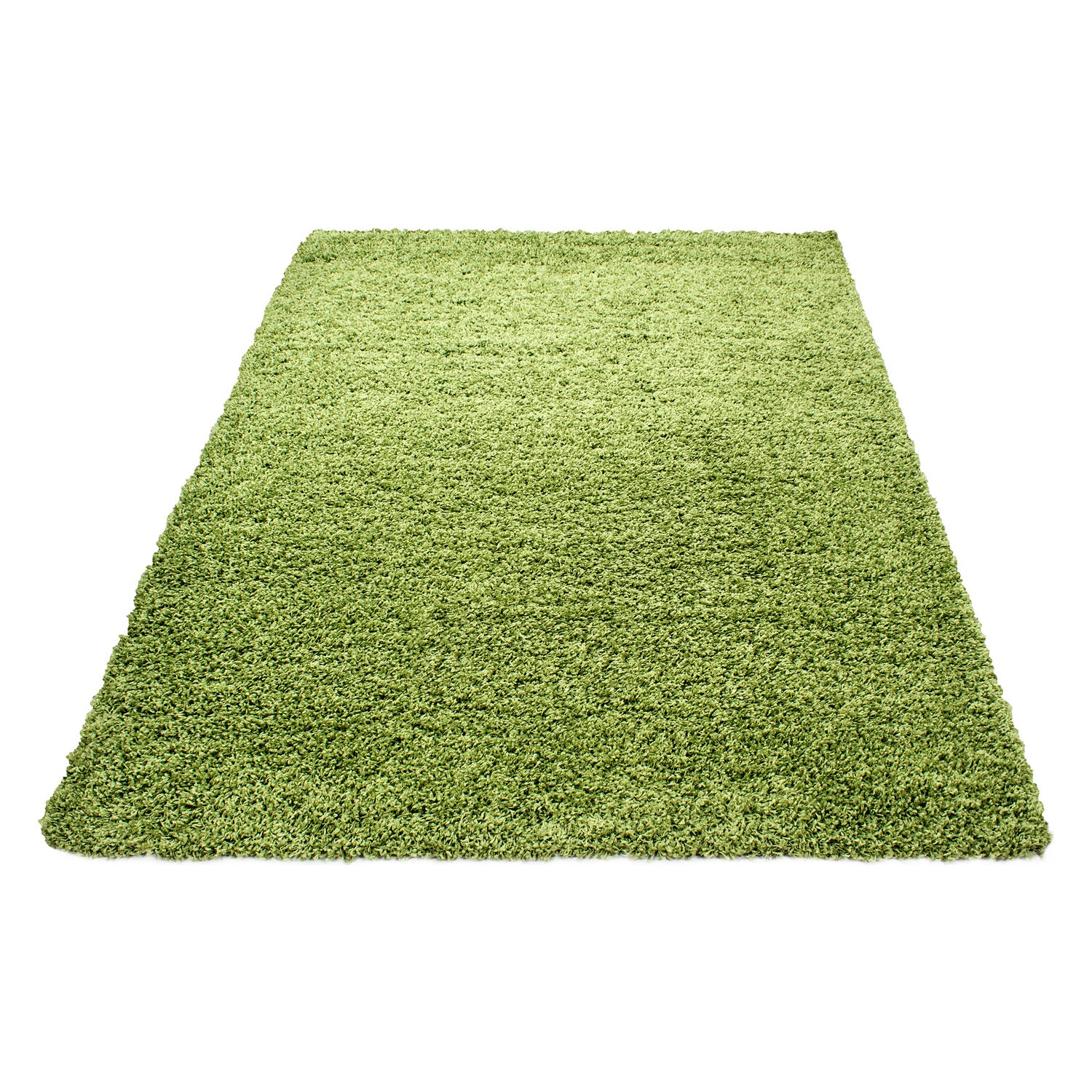 Shaggy Hochflor Langflor Teppich Soft Wohnzimmerteppich Farbe grün Einfarbig