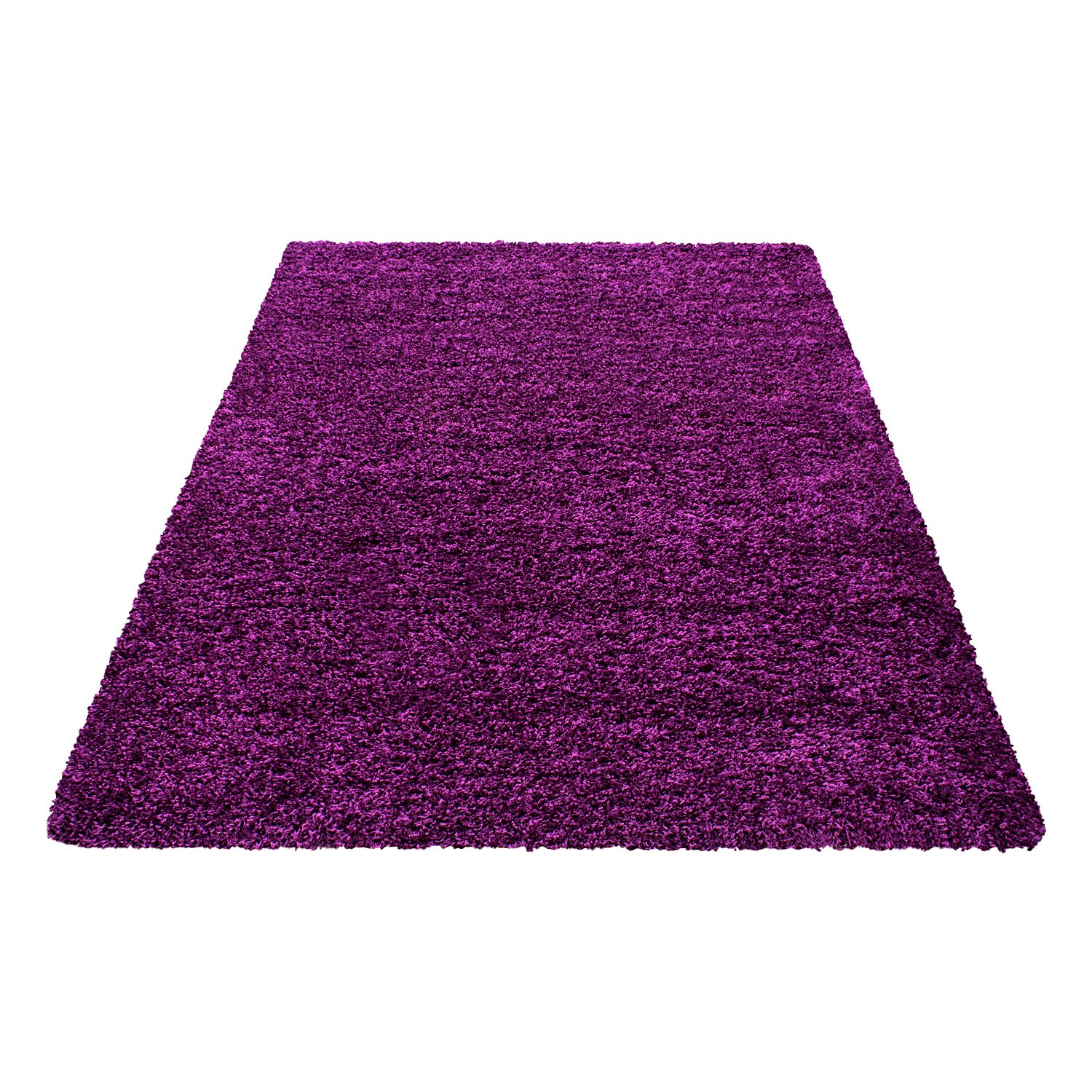Shaggy Hochflor Langflor Teppich Soft Wohnzimmerteppich Farbe Lila Einfarbig