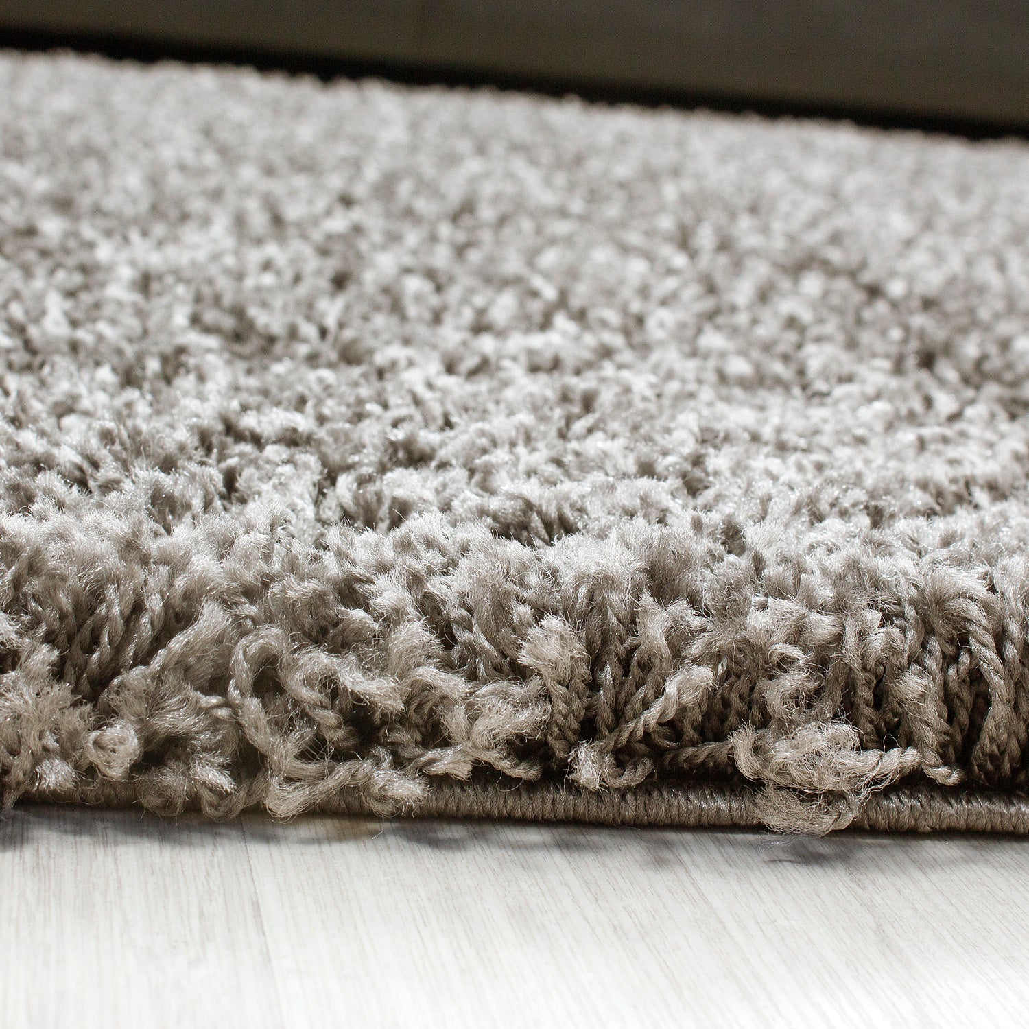 Shaggy Hochflor Langflor Teppich Soft Wohnzimmerteppich Farbe Taupe