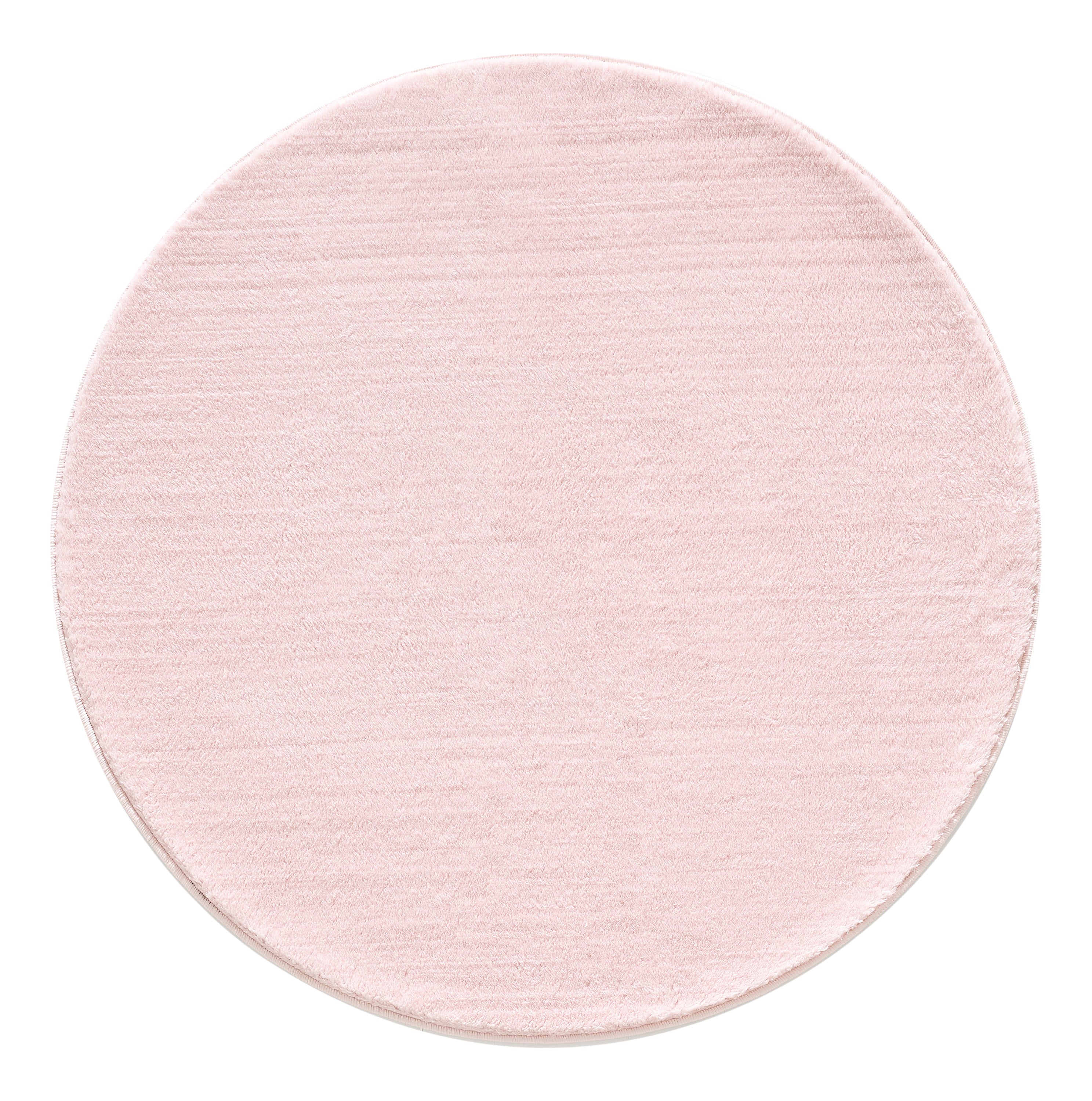 Teppich Waschbar Kuschelweich Wohnzimmerteppich Shaggy Einfarbig Rosa