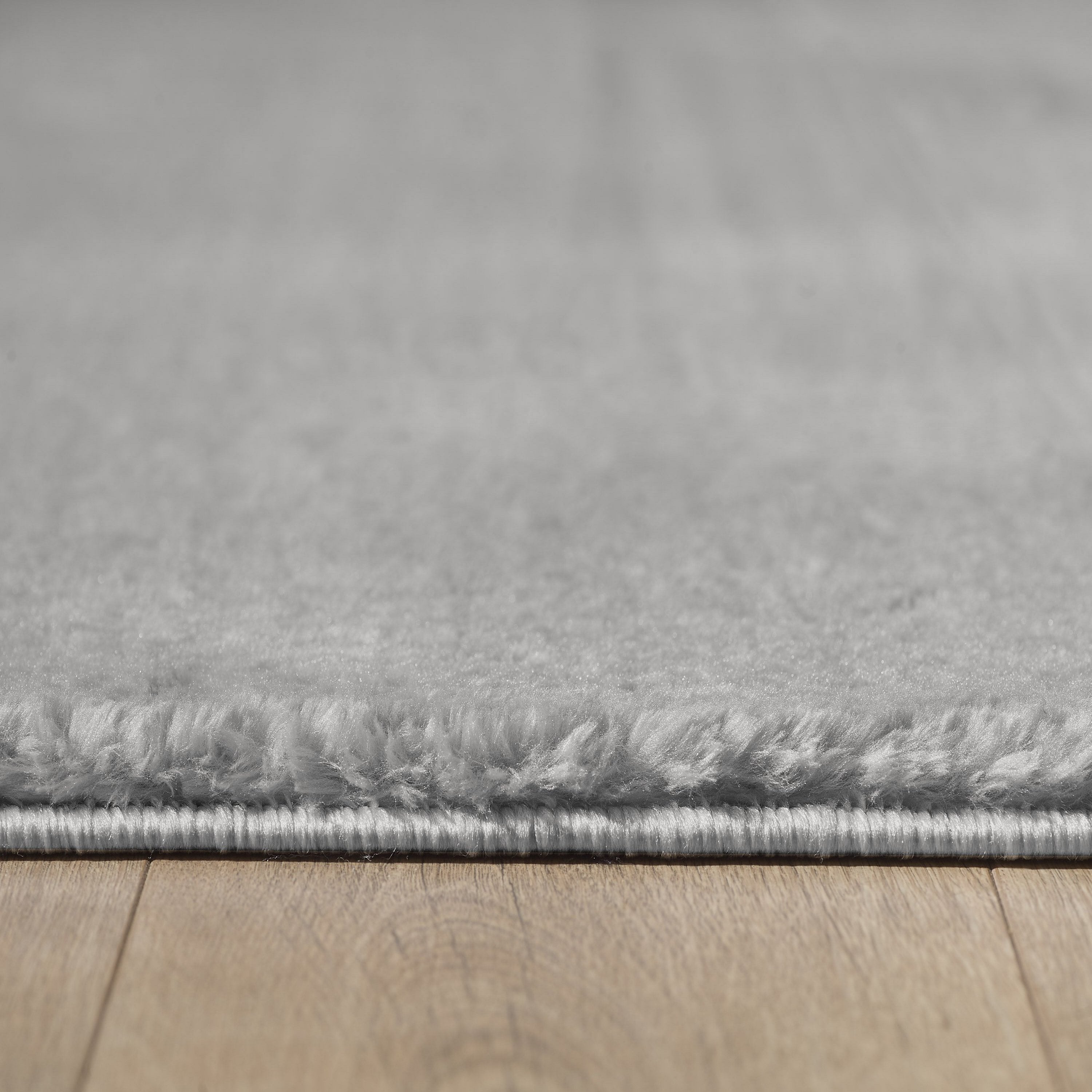 Teppich Wohnzimmer Weich Flauschig Shaggy Hochflor Waschbar Einfarbig