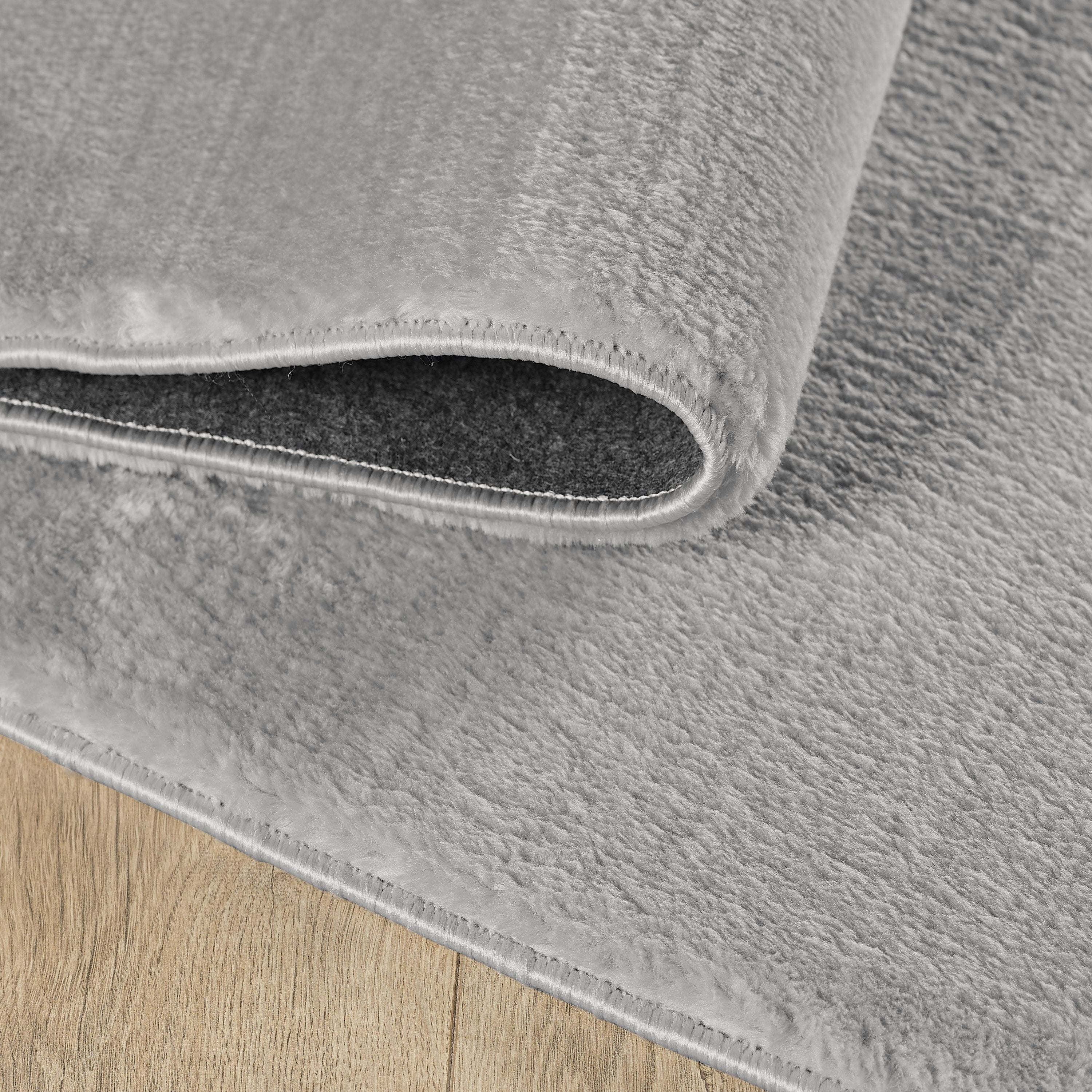 Teppich Wohnzimmer Weich Flauschig Shaggy Hochflor Waschbar Einfarbig