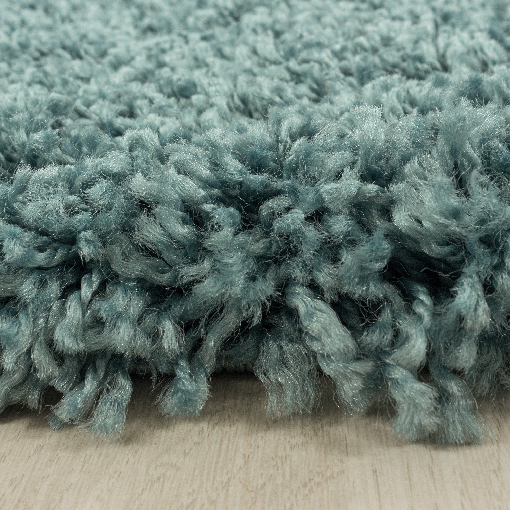 Hochflor Teppich Set Shaggy Bettumrandung Läufer Set Soft Flor 3 Teile Aqua