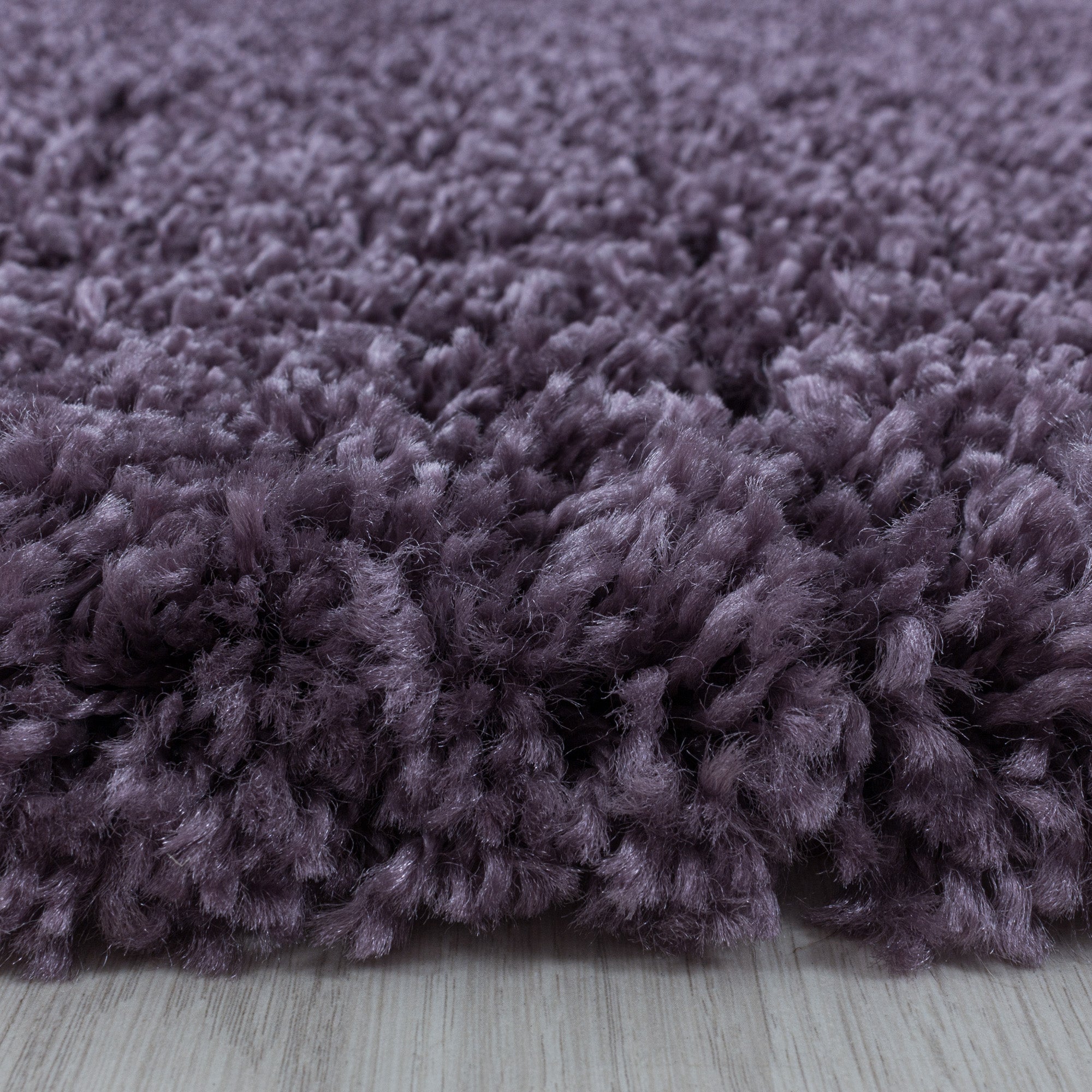 Hochflor Teppich Set Shaggy Bettumrandung Läufer Set Soft Flor 3 Teile Violet