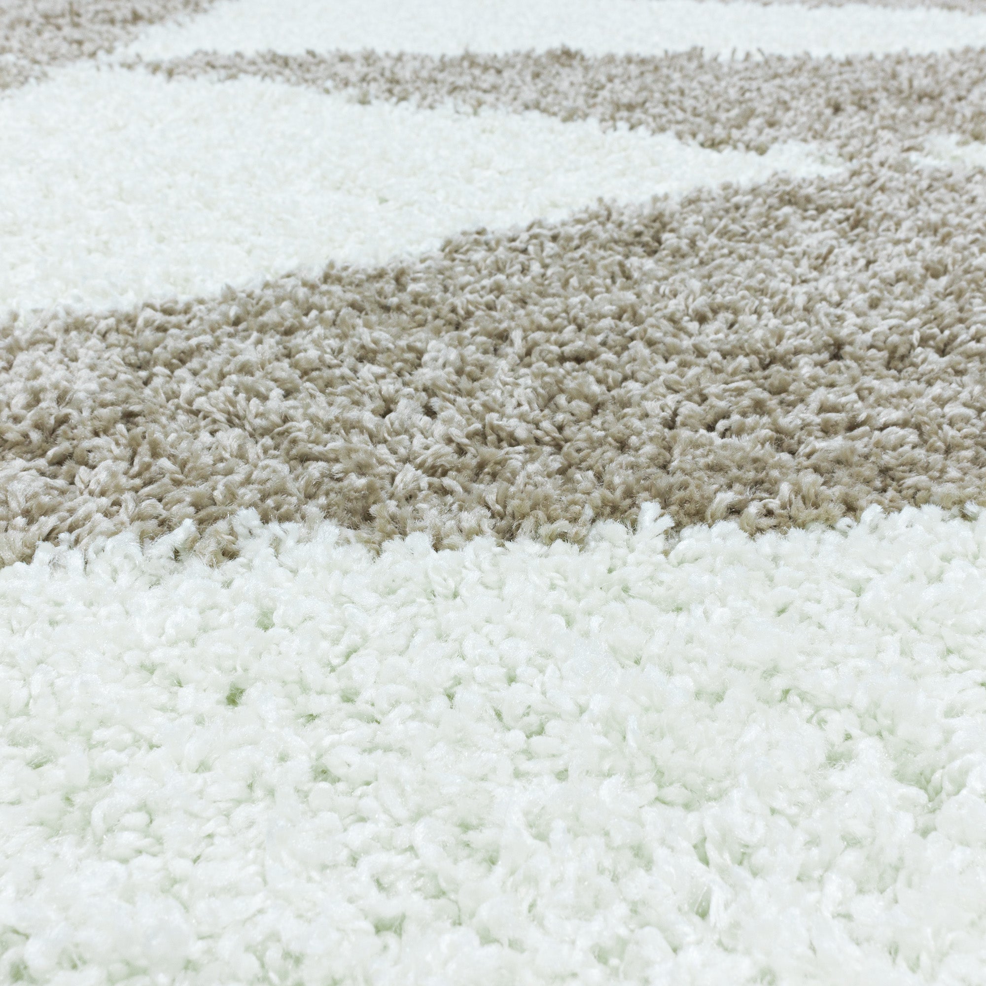 Design Hochflor Teppich Wohnzimmerteppich Dreieck Muster Abstrakt