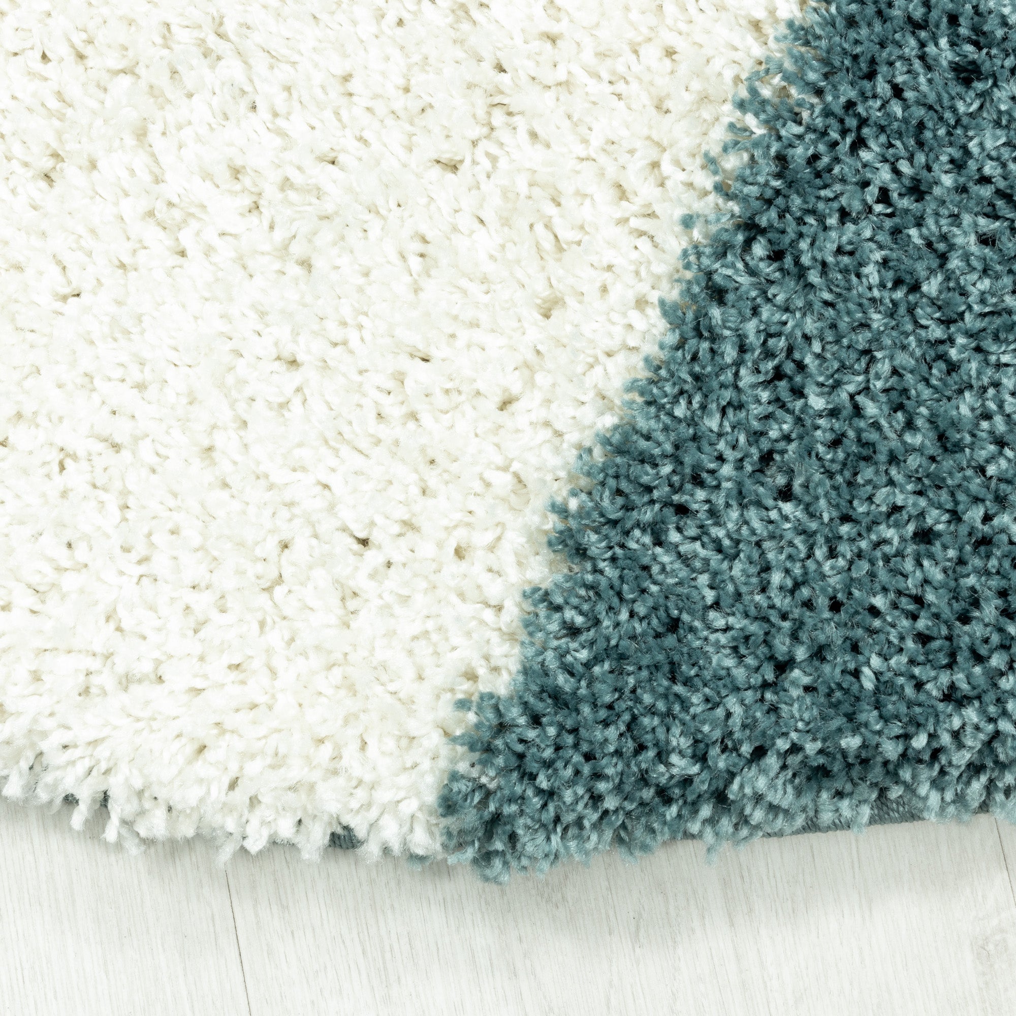 Design Hochflor Teppich Wohnzimmerteppich Dreieck Muster Abstrakt