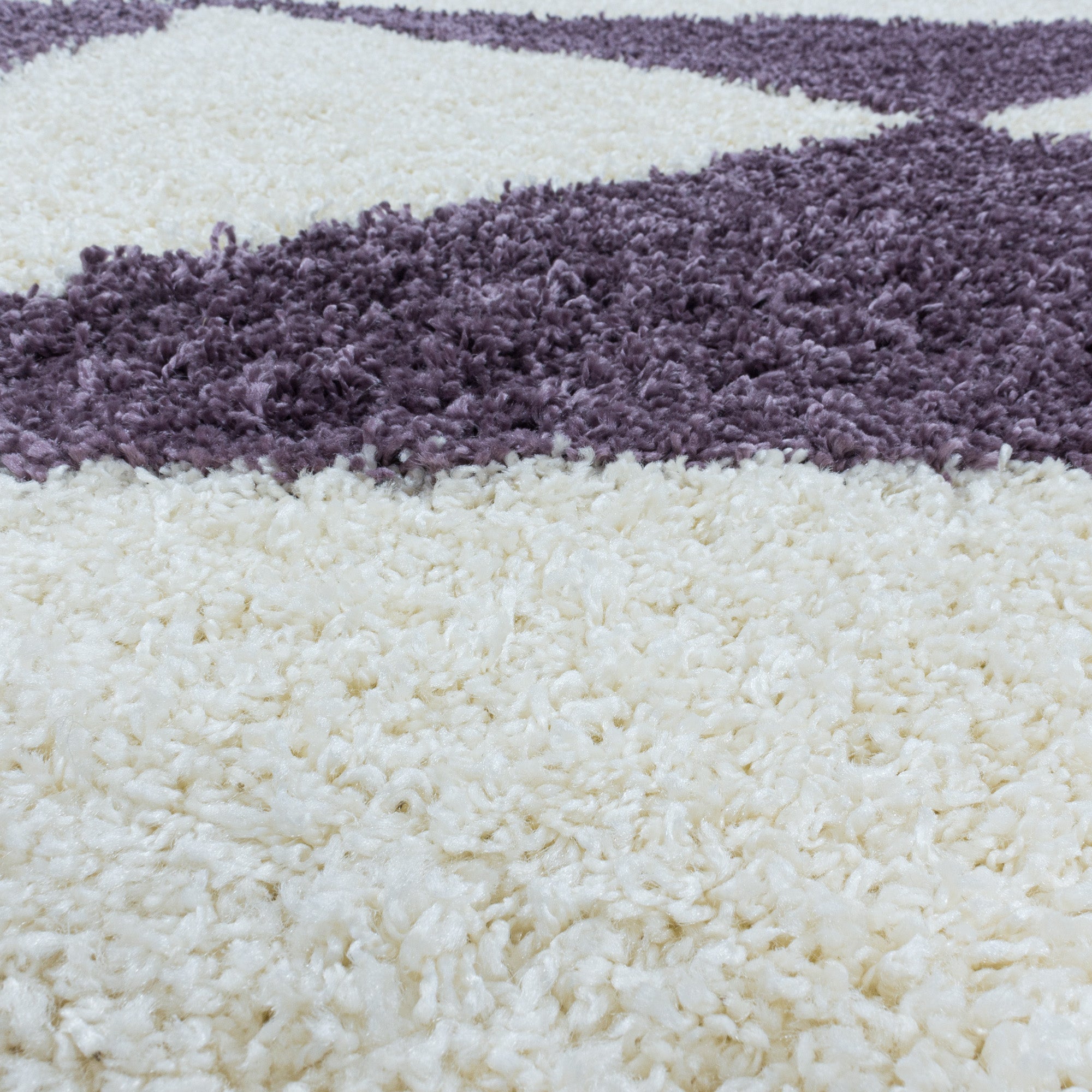 Design Hochflor Teppich Wohnzimmerteppich Dreieck Muster Abstrakt