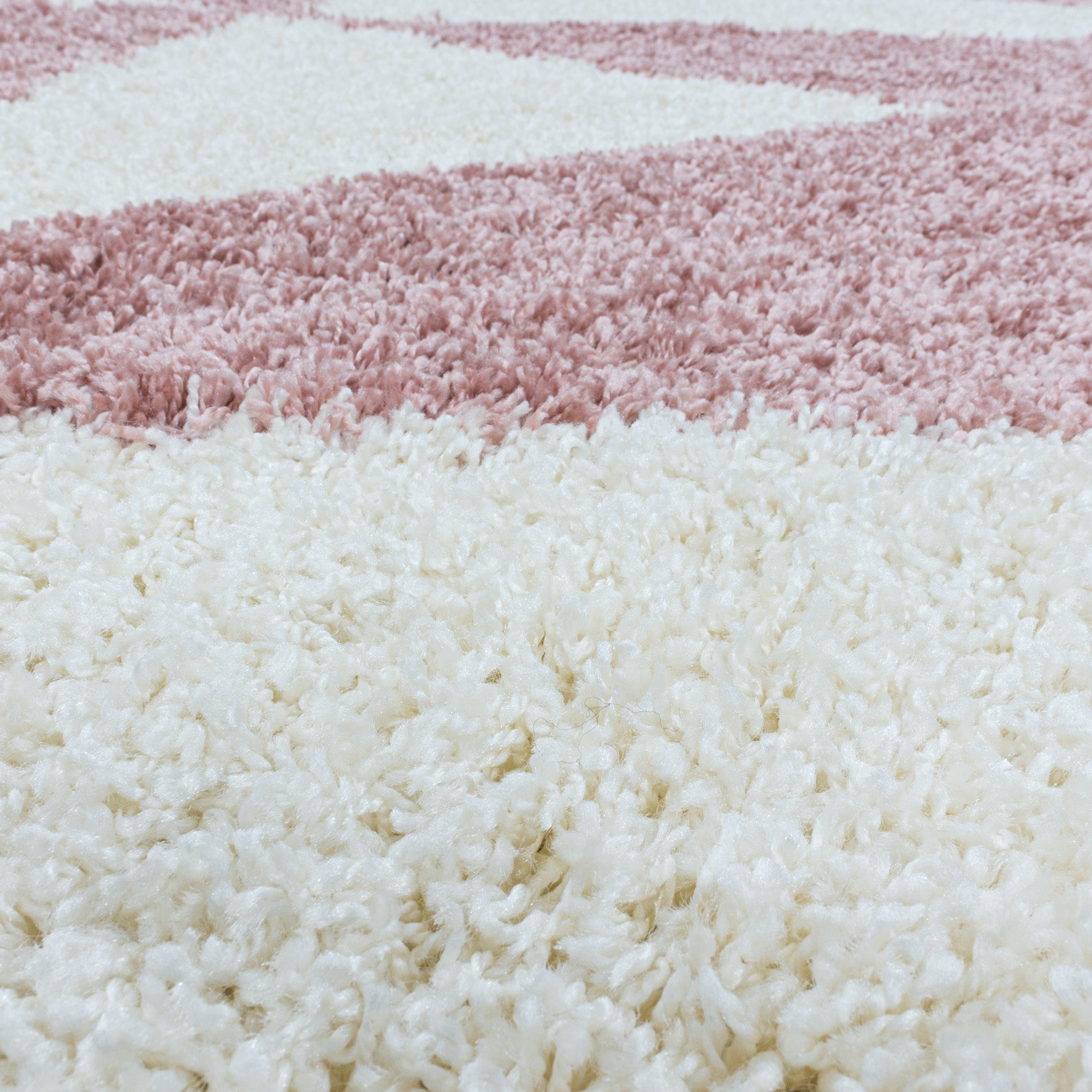 Design Hochflor Teppich Wohnzimmerteppich Dreieck Muster Abstrakt