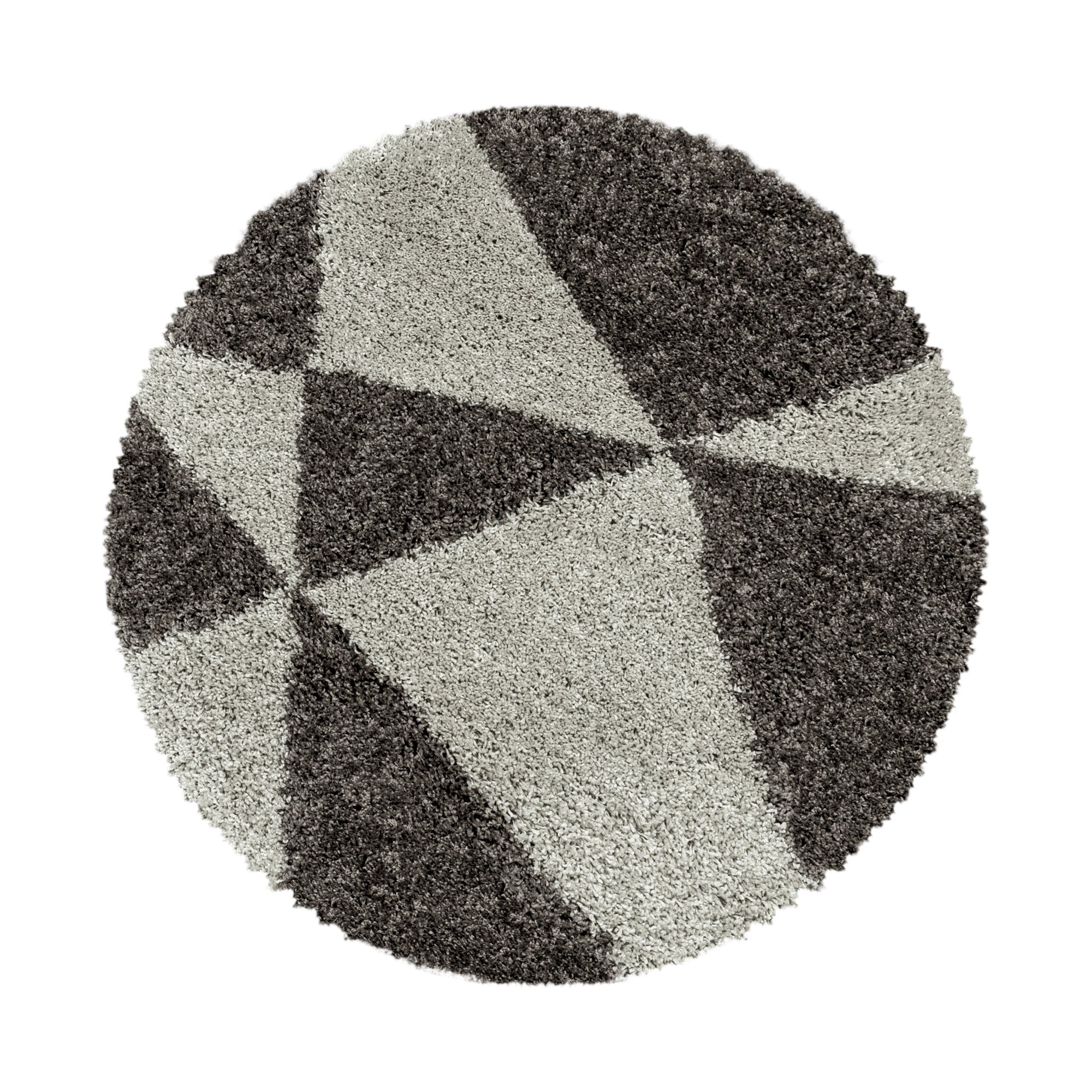 Design Hochflor Teppich Wohnzimmerteppich Dreieck Muster Abstrakt
