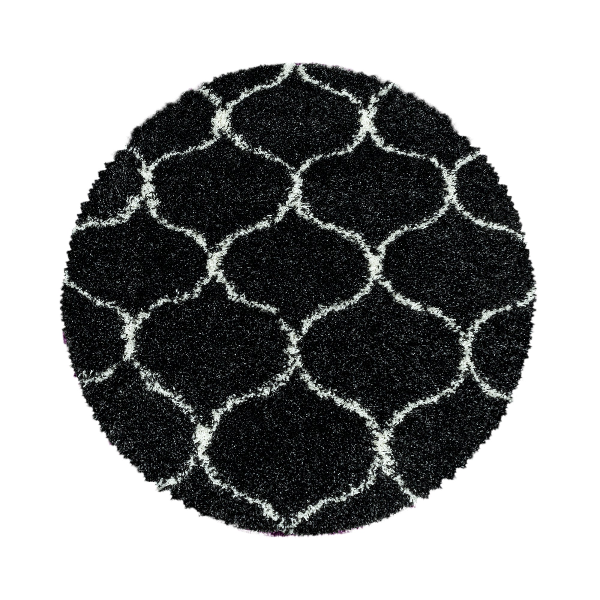 Design Hochflor Teppich Wohnzimmerteppich Muster Kachel Tile Jacquard