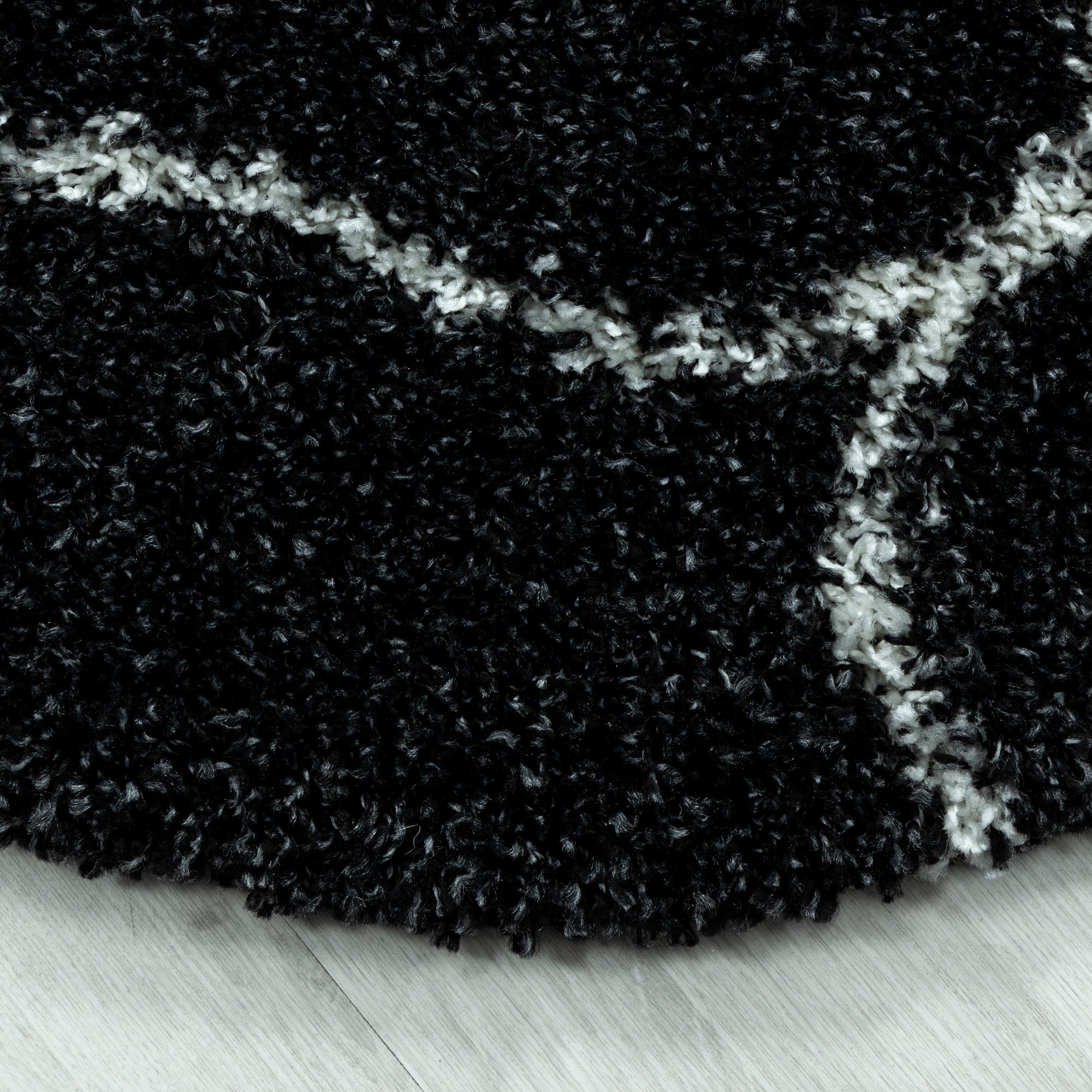 Design Hochflor Teppich Wohnzimmerteppich Muster Kachel Tile Jacquard