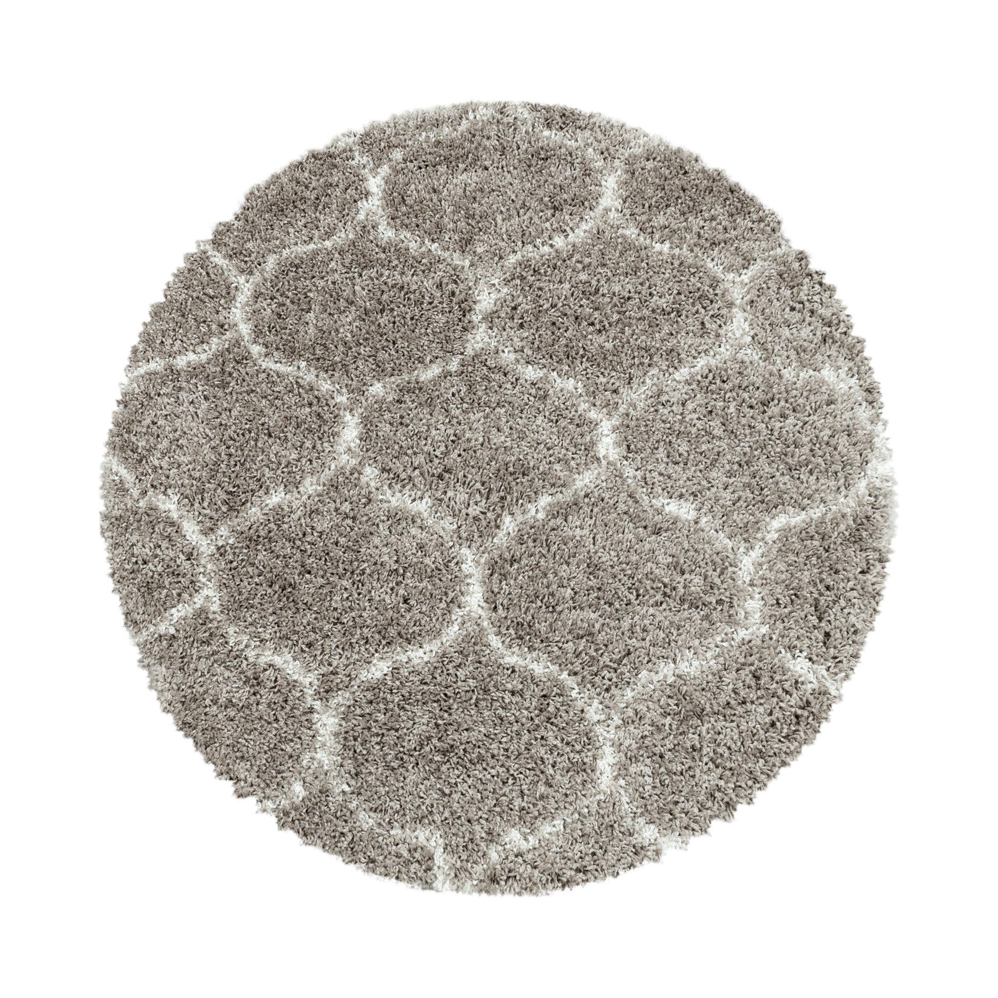 Design Hochflor Teppich Wohnzimmerteppich Muster Kachel Tile Jacquard