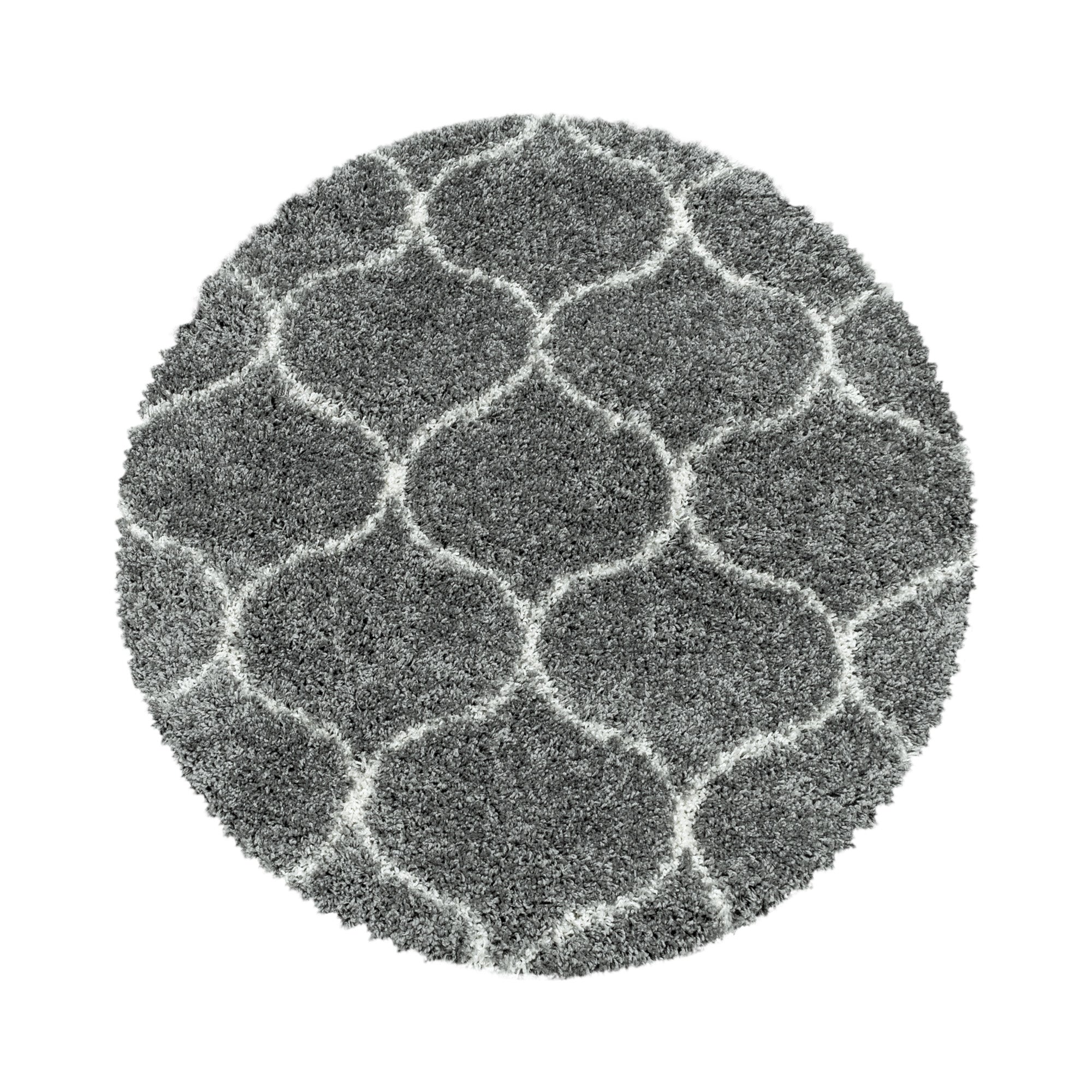 Design Hochflor Teppich Wohnzimmerteppich Muster Kachel Tile Jacquard