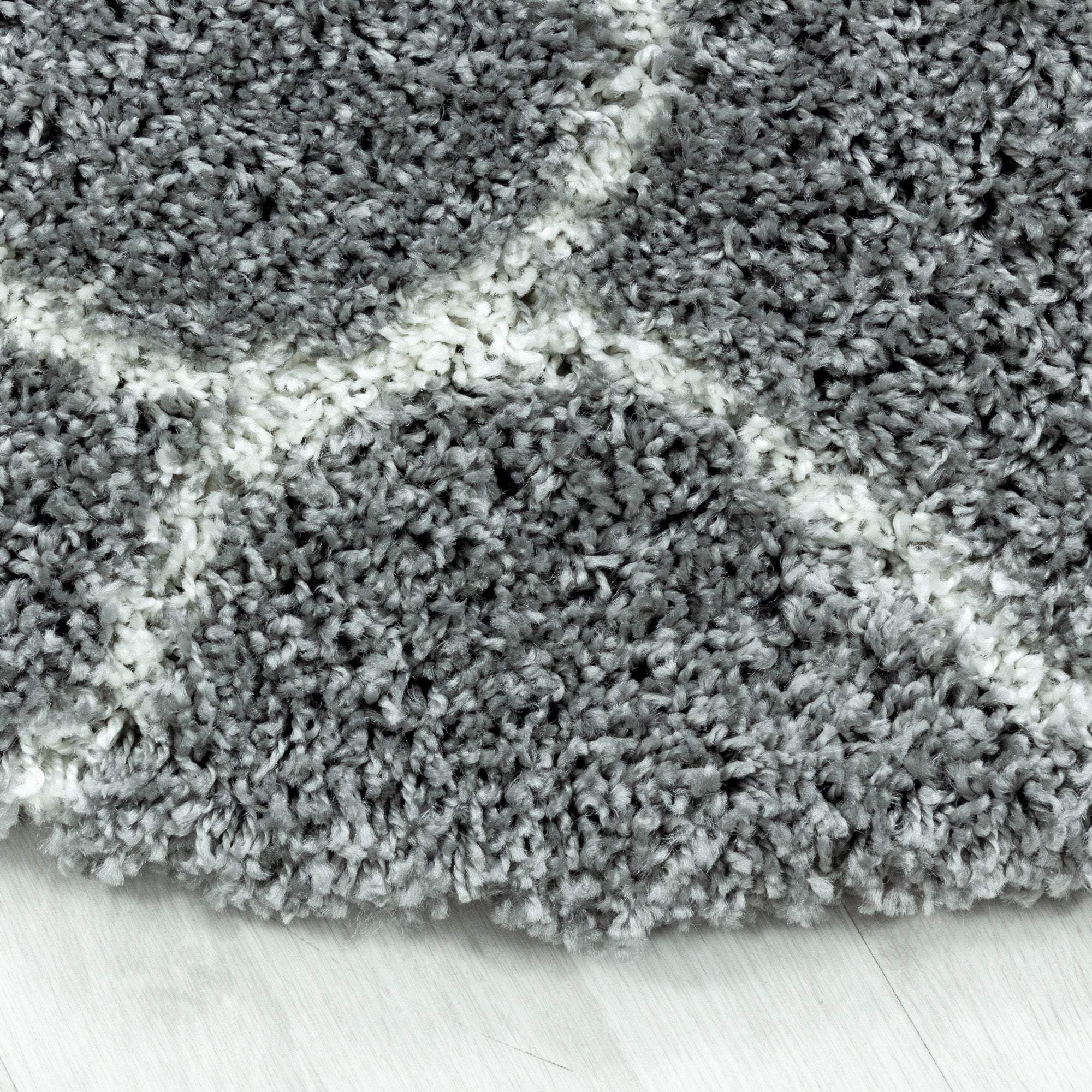 Design Hochflor Teppich Wohnzimmerteppich Muster Kachel Tile Jacquard