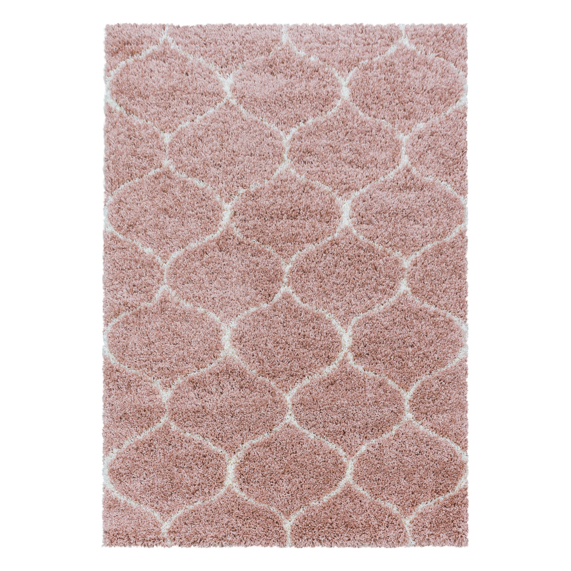Design Hochflor Teppich Wohnzimmerteppich Muster Kachel Tile Jacquard