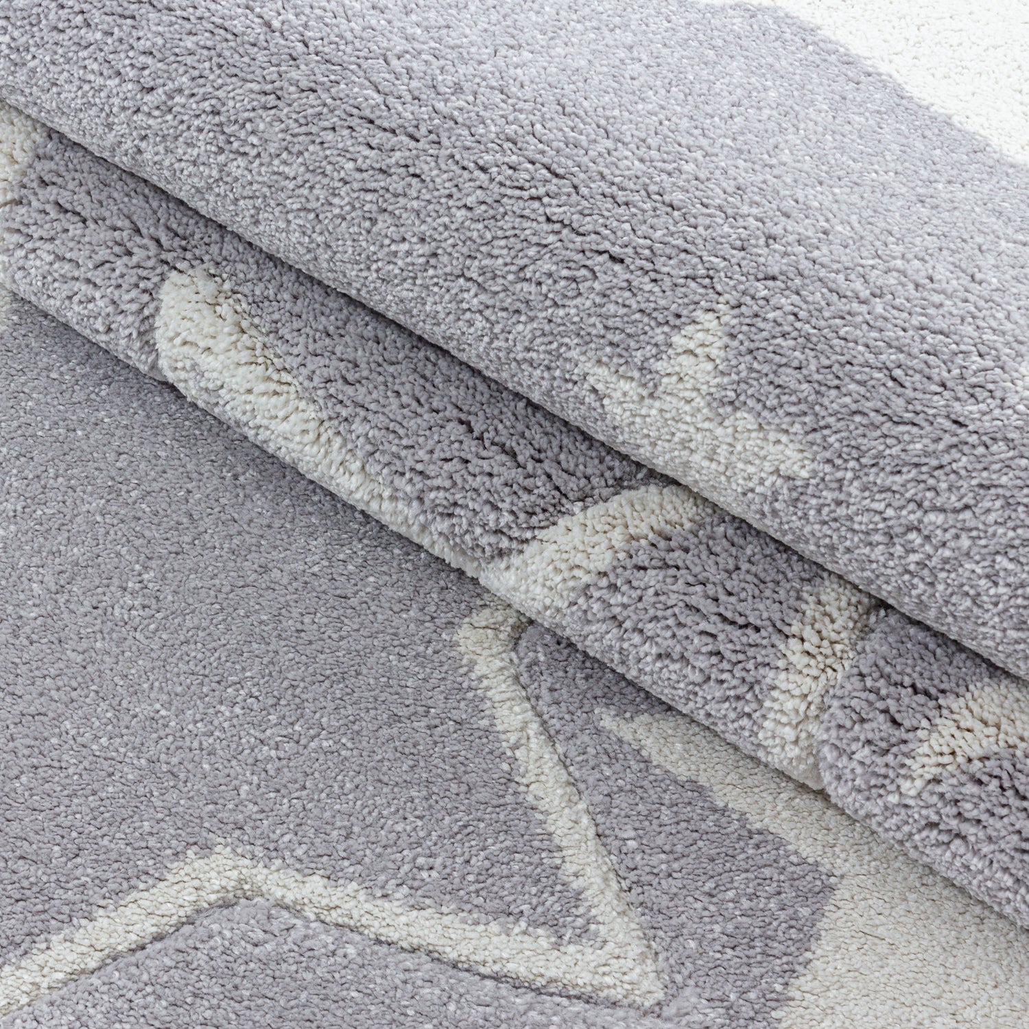 Kinderteppich Sterne muster Babyzimmer Kinderzimmer Silber Weiß Farbe