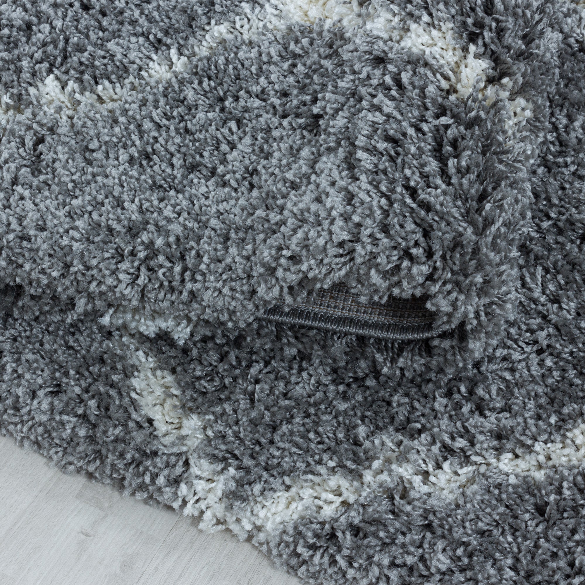 Design Shaggy Teppich Set Hochflor Bettumrandung Läufer Läuferset Grau 3 Teile