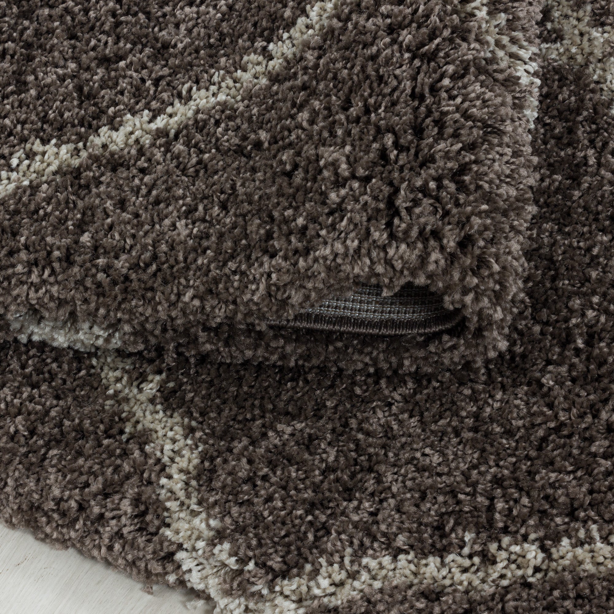 Design Shaggy Teppich Set Hochflor Bettumrandung Läufer Läuferset Taupe 3 Teile