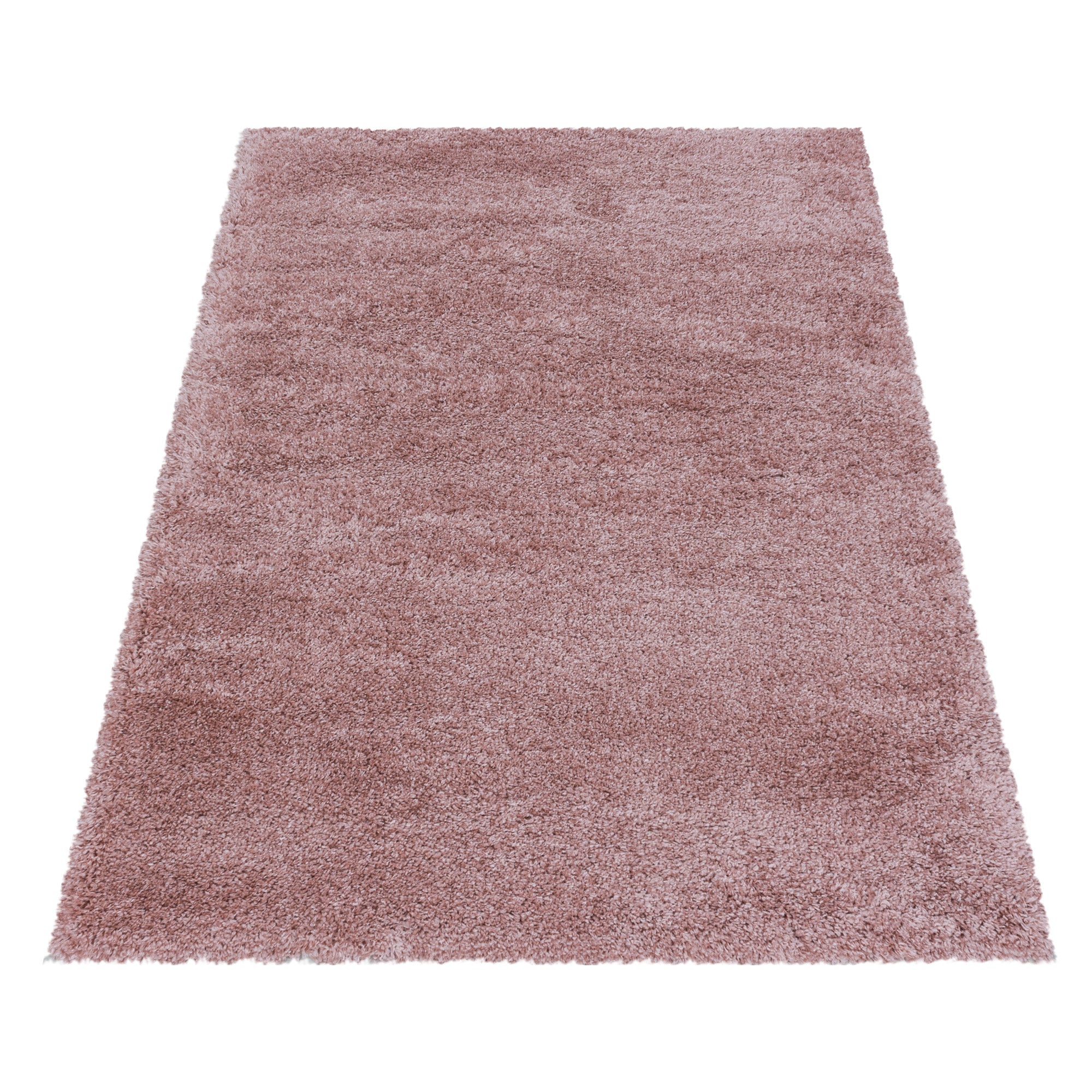 Shaggy Hochflor Teppich Wohnzimmerteppich Flor Super Weich Farbe Rose
