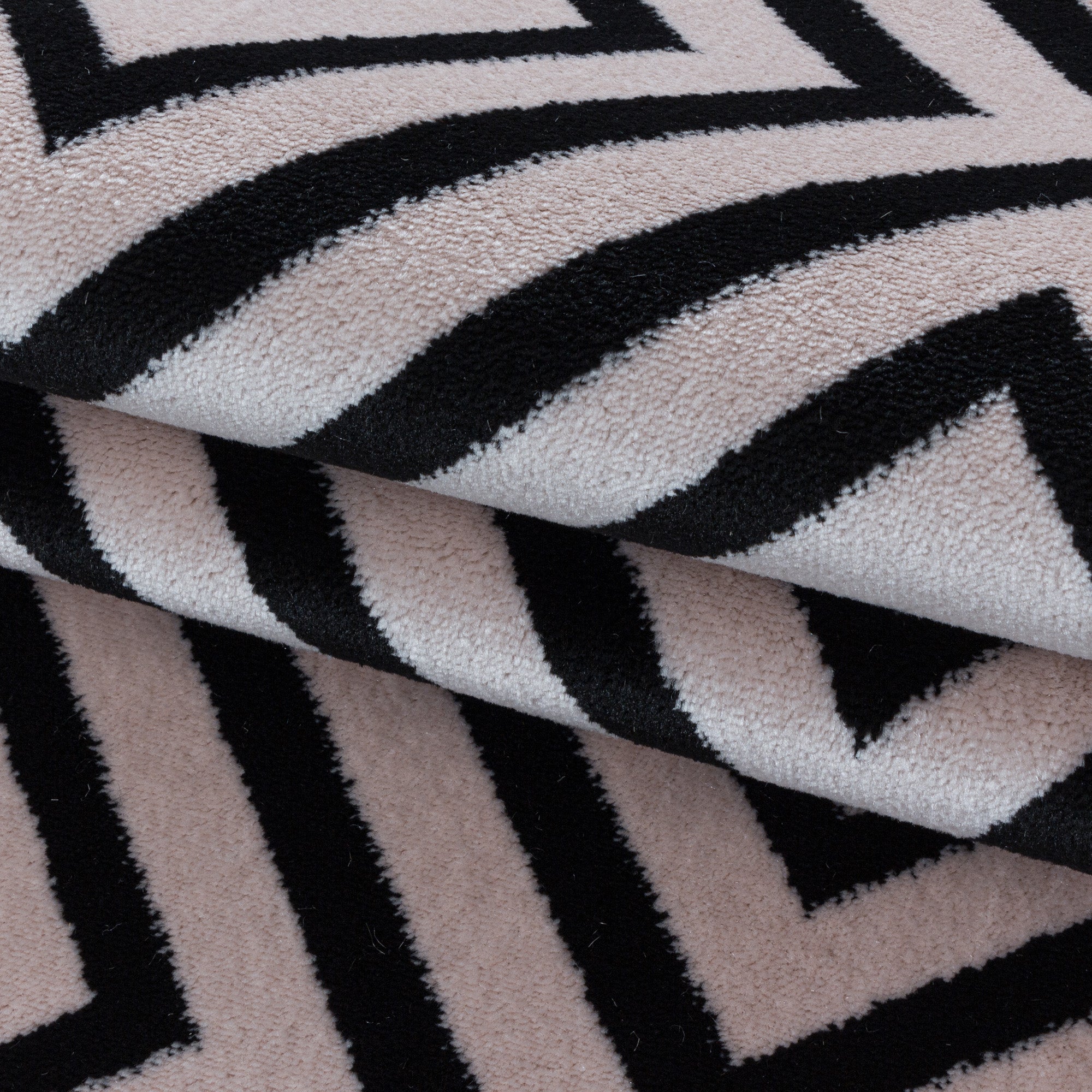 Weicher Kurzflor Teppich Wohnzimmerteppich Rauten Gitter Design Soft Flor Pink