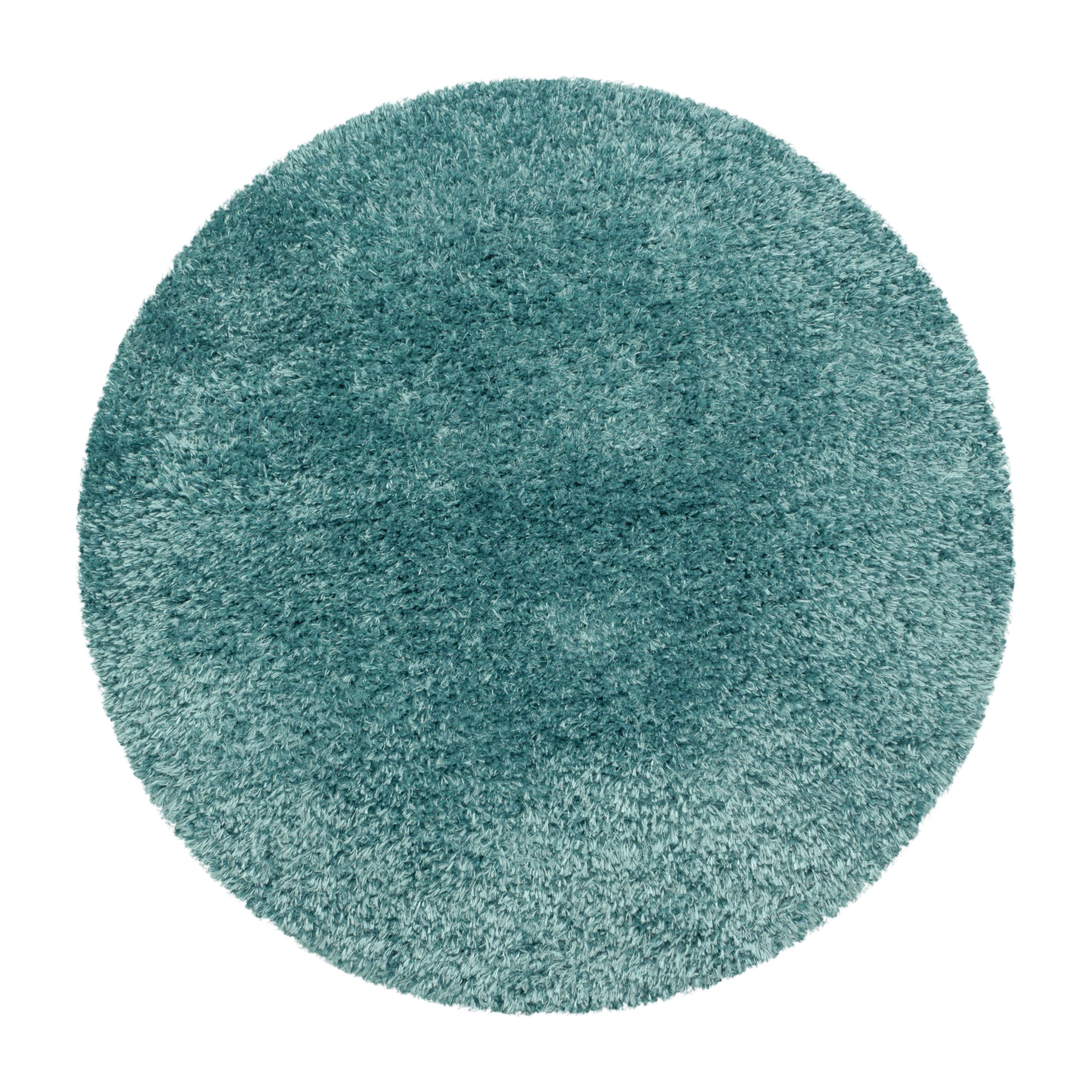 Hochflor Shaggy Wohnzimmer Teppich Soft Weichem Glanz Garn Einfarbig Aqua