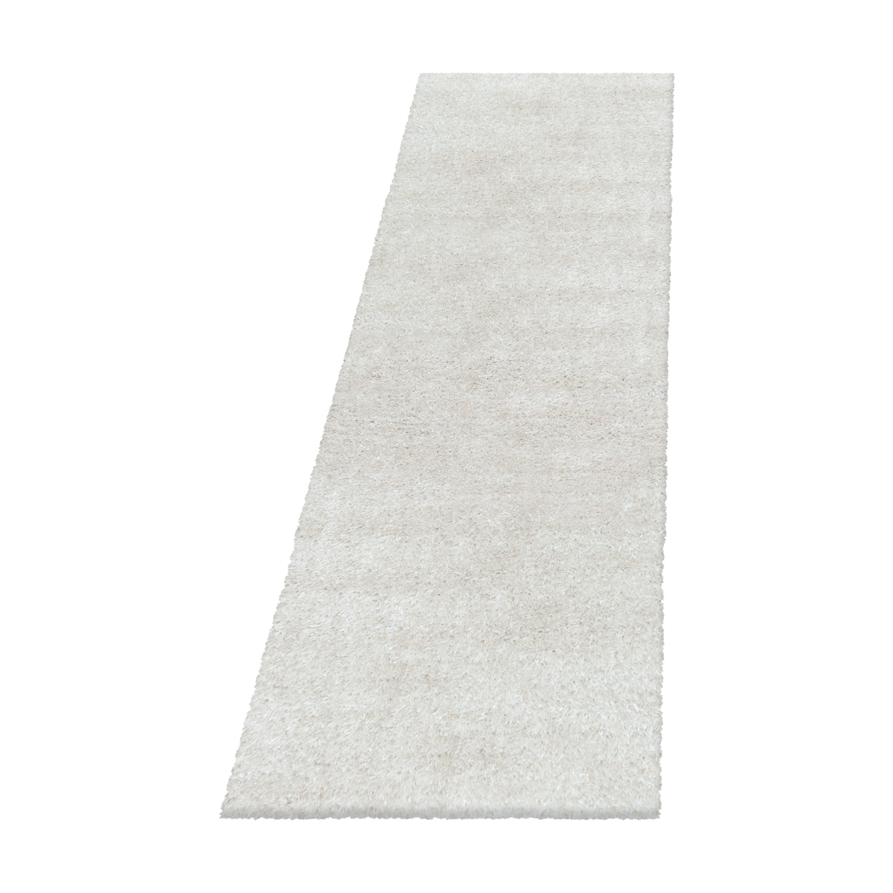 Hochflor Teppich Set Schlafzimmer Teppichläufer 3 Teile Set Glanz Garn Natur